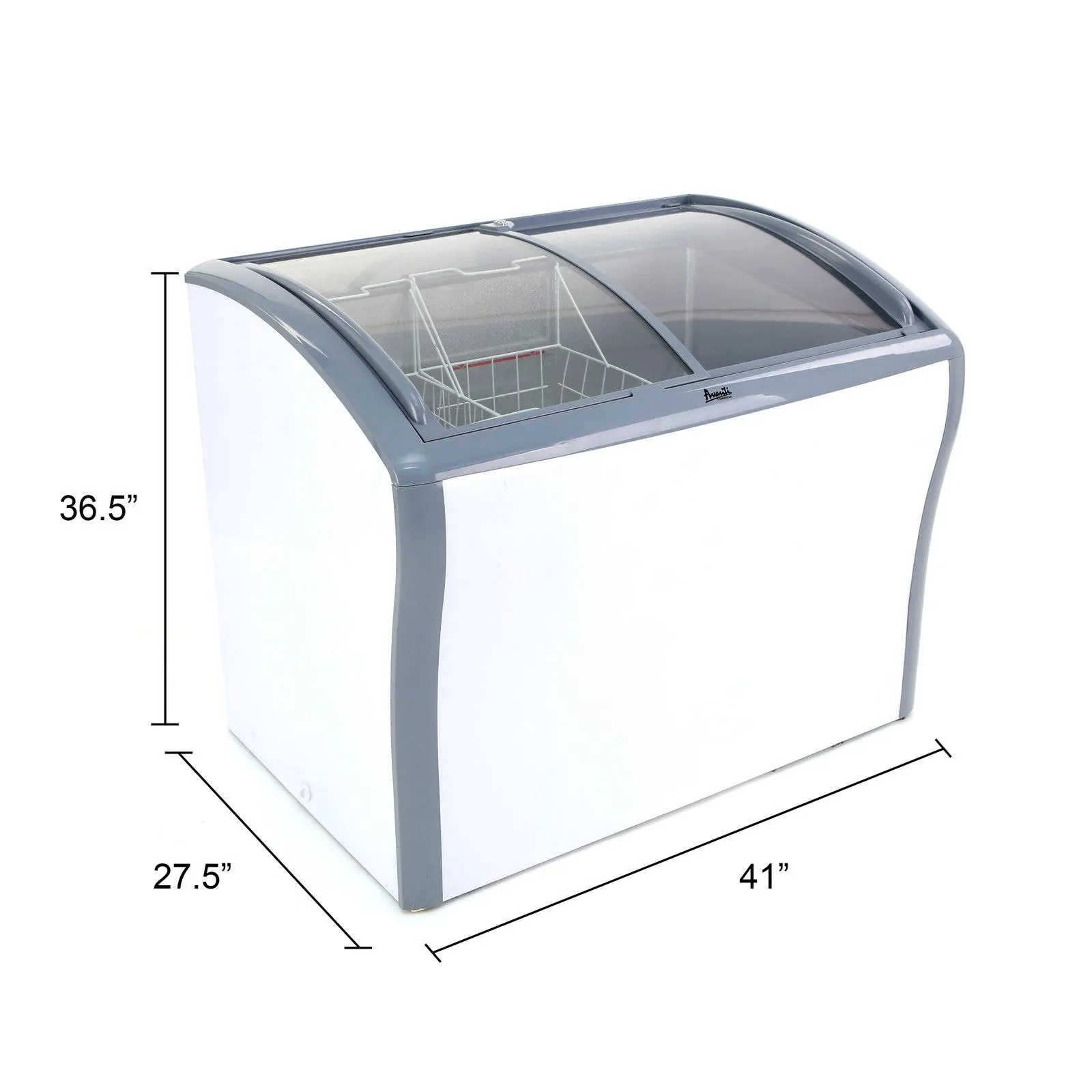 Avanti CFC836Q0WG Avanti 9.5 Cu. Ft. Commercial Glass Top Freezer Or Refrigerator - White / 9.5 Cu. Ft.