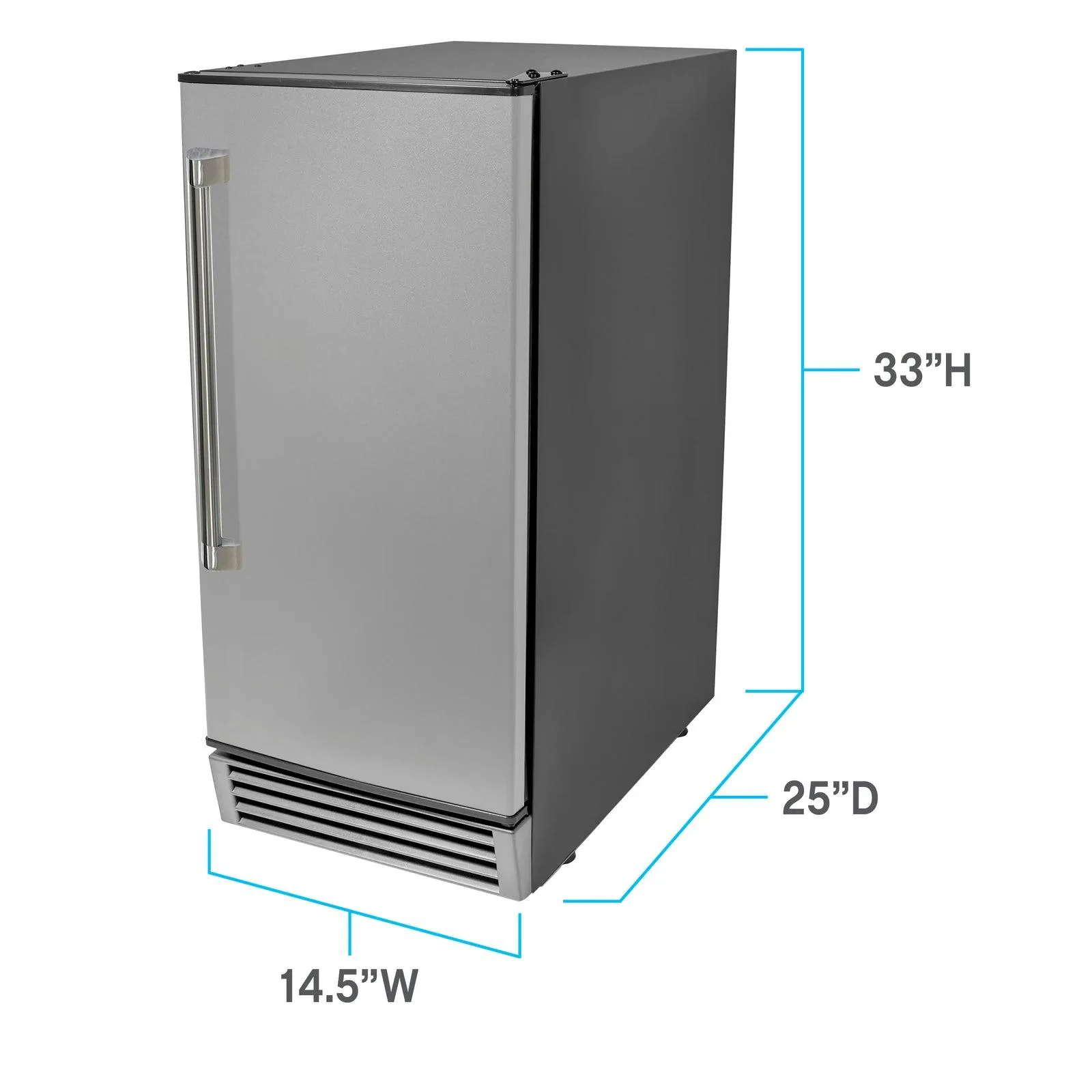 Avanti IME49U3SIS Avanti Elite Built-In Or Freestanding Ice Maker. 15 - Stainless Steel / 49 Lbs