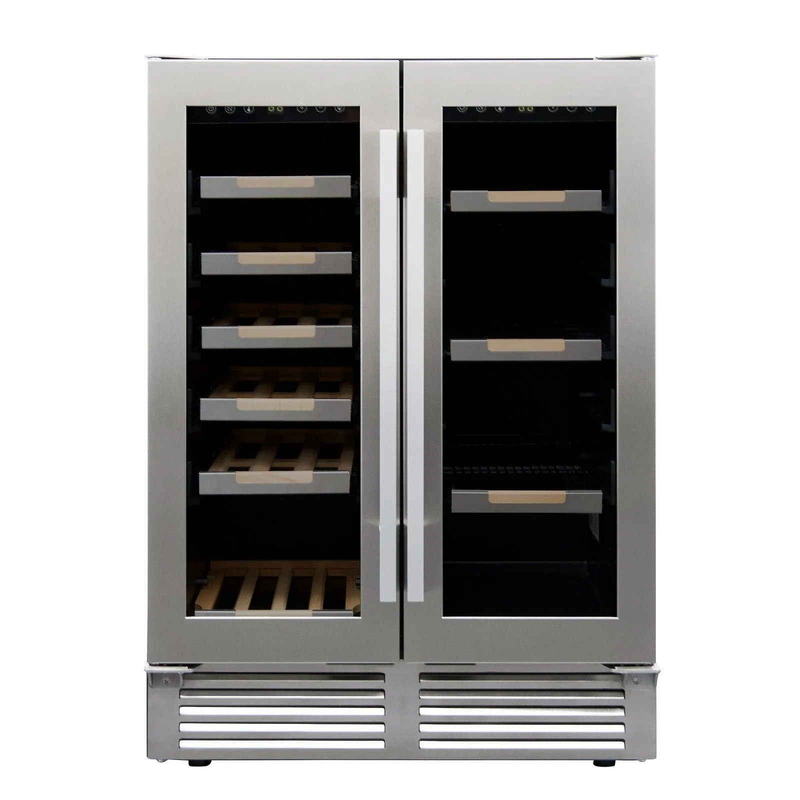 Avanti WBE1956Z3S Avanti Elite Side By Side Wine And Beverage Cooler - Stainless Steel / 19 Bottles / 56 12 Oz. Cans