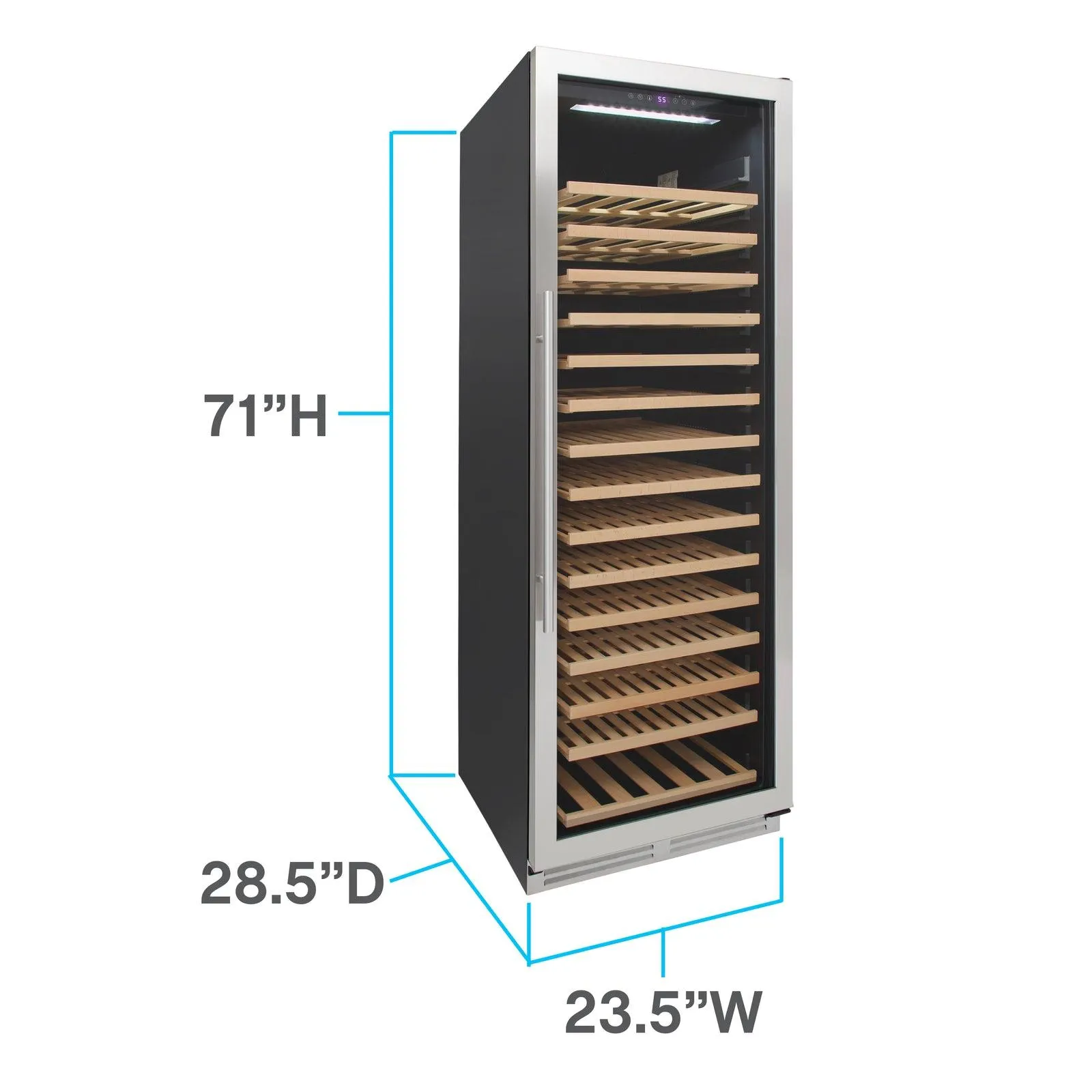 Avanti WCD176SZ3S Avanti Designer Series Wine Cooler. 165 Bottle Capacity - Stainless Steel / 165 Bottles
