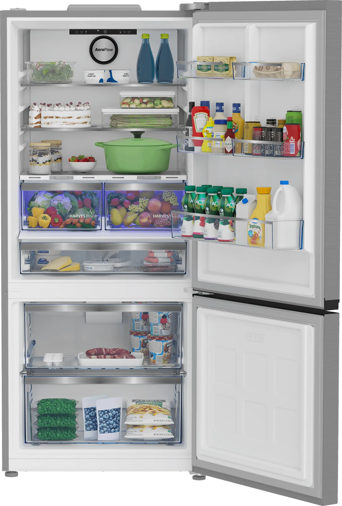 Beko BFBF30116SS 30 Bottom Freezer Refrigerator