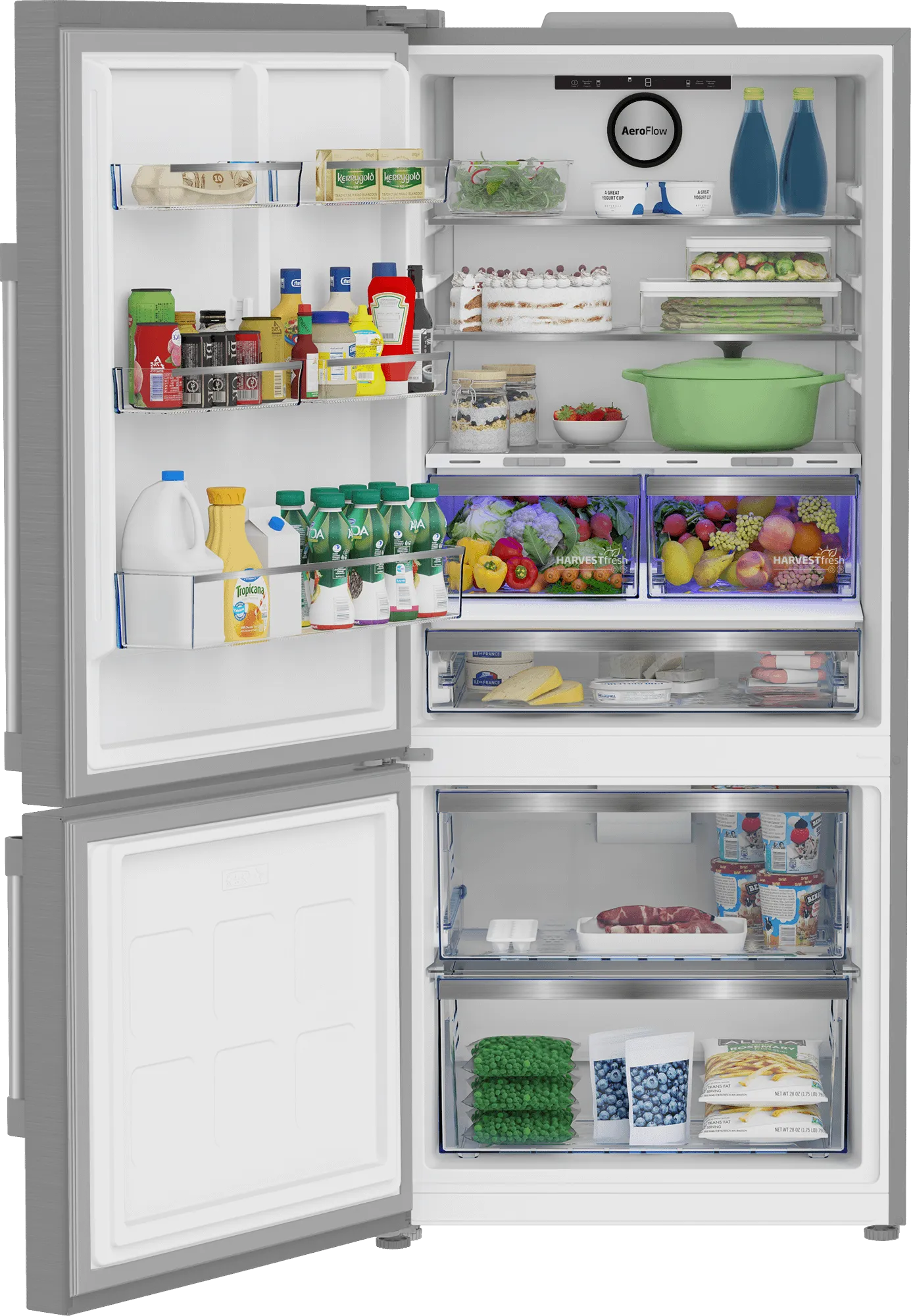 Beko BFBF30216SSL 30 Bottom Freezer Refrigerator