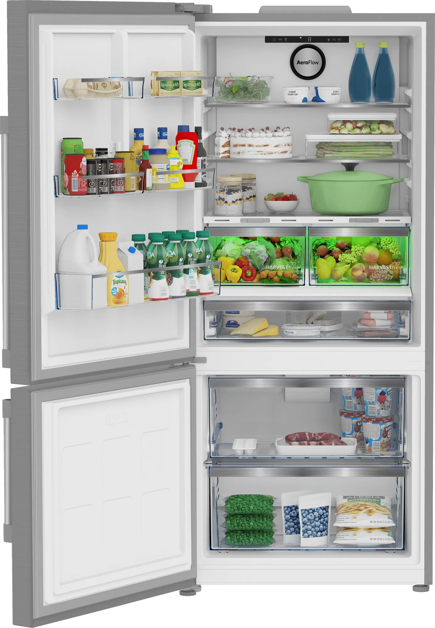 Beko BFBF30216SSL 30 Bottom Freezer Refrigerator