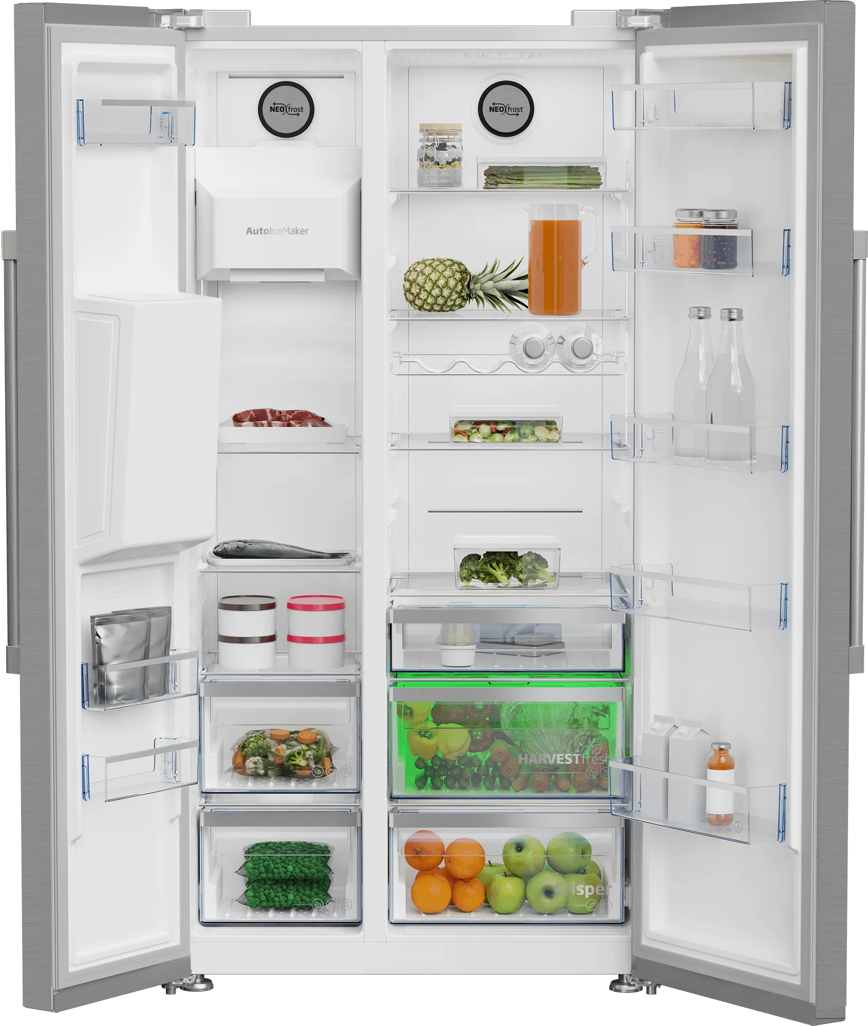 Beko BFSB3622XSS 36 Side By Side Refrigerator With Harvestfresh