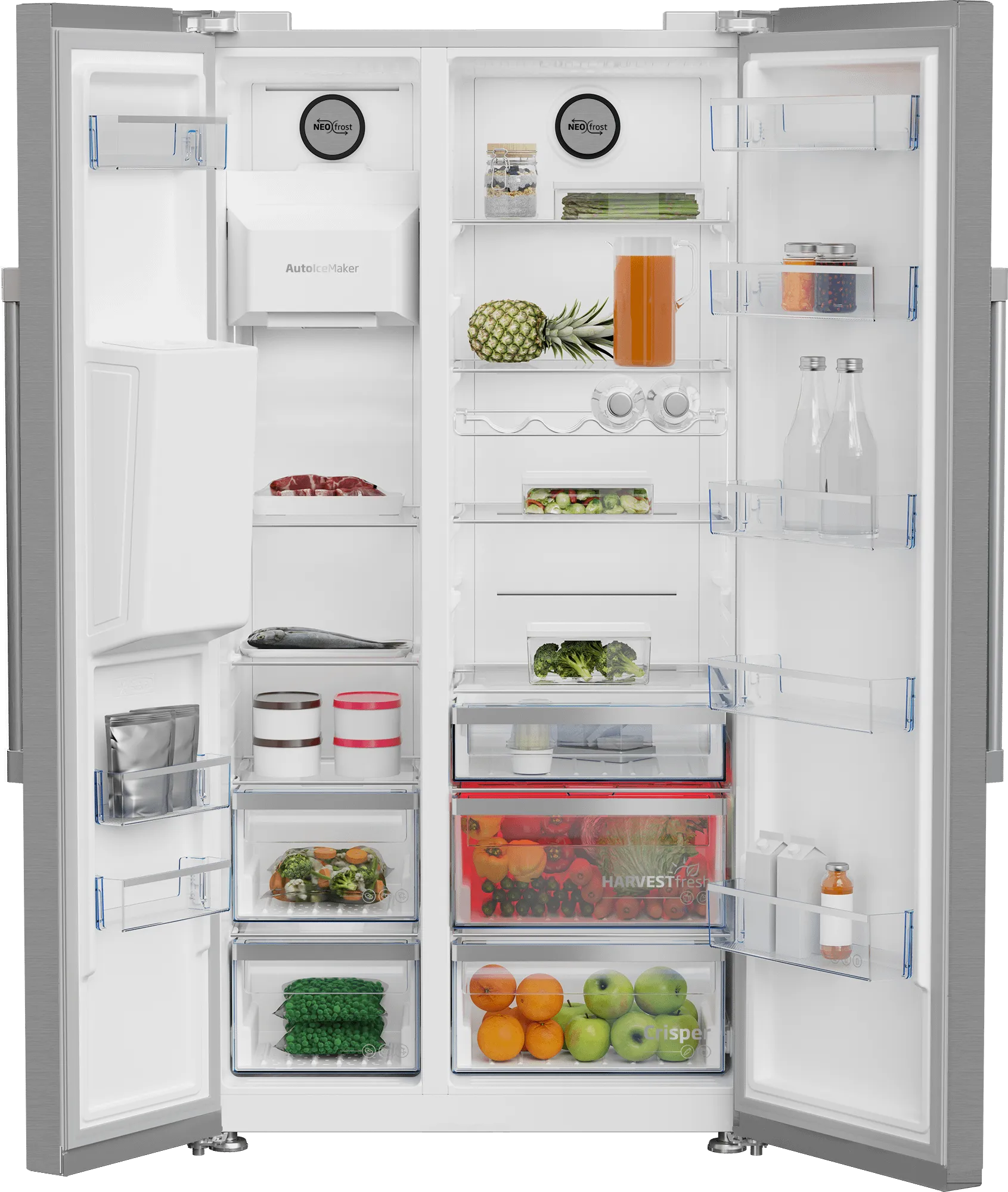 Beko BFSB3622XSS 36 Side By Side Refrigerator With Harvestfresh