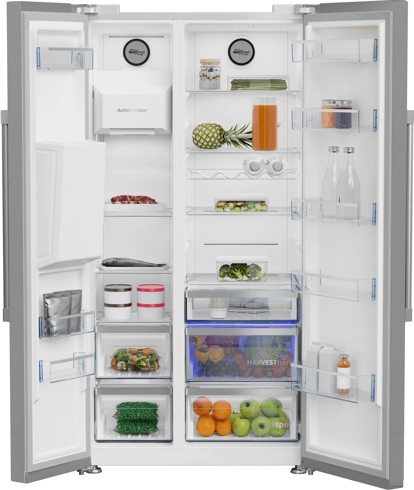 Beko BFSB3622XSS 36 Side By Side Refrigerator With Harvestfresh