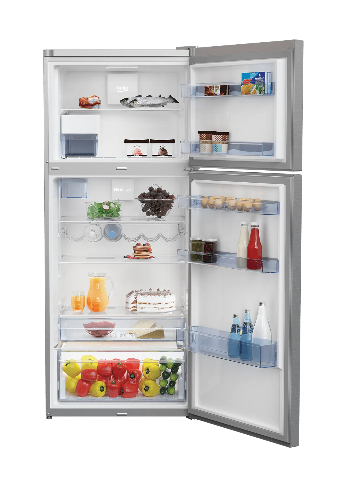 Beko BFTF2715SSIM 28 Freezer Top Stainless Steel Refrigerator With Auto Ice Maker