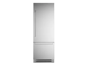 Bertazzoni REF30BMBIXRT 30 Inch Built-In Bottom Mount Refrigerator With Ice Maker. Stainless Steel Stainless Steel