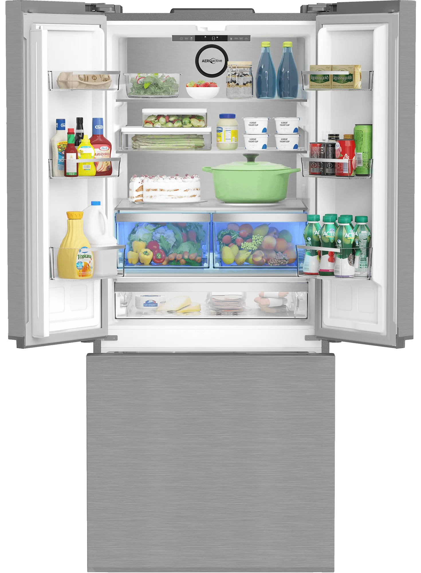 Blomberg Appliances BRFD21622SS 30 Counter-Depth French Door Refrigerator With Ice Maker