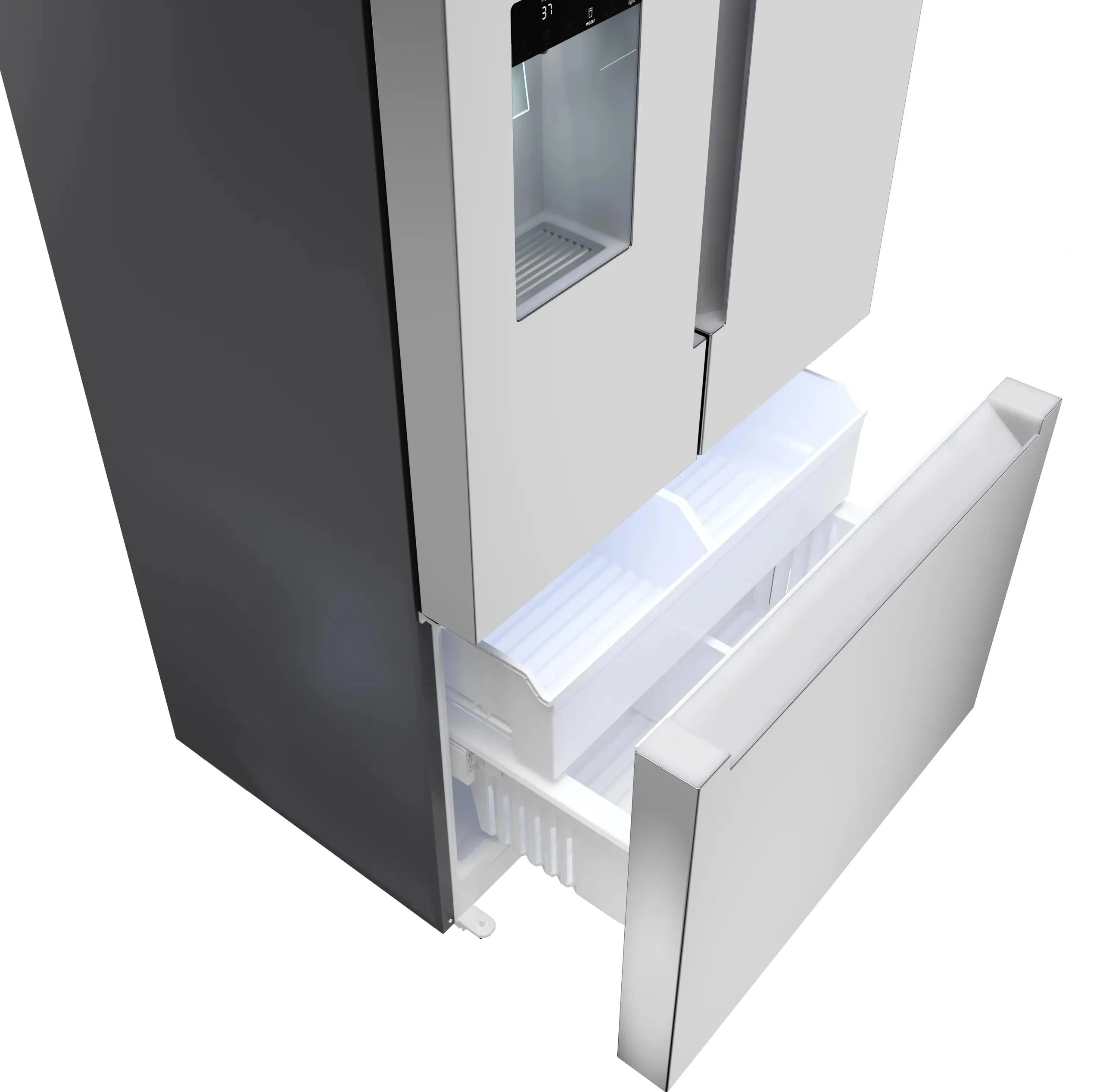Bosch B36CD10ENS 100 Series French Door Bottom Mount Refrigerator 36 Stainless Steel (With Anti-Fingerprint). Total No Frost