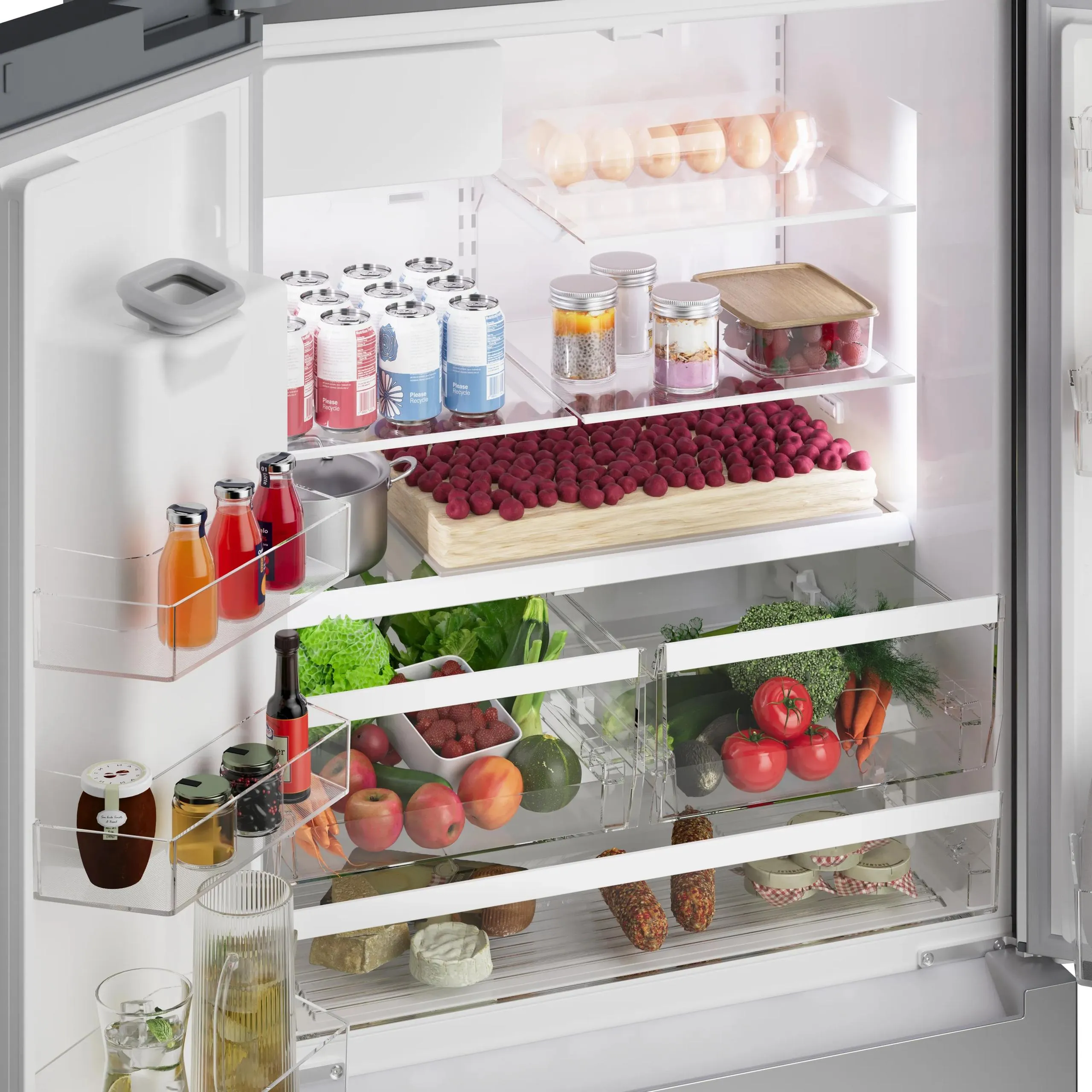 Bosch B36CD10ENS 100 Series French Door Bottom Mount Refrigerator 36 Stainless Steel (With Anti-Fingerprint). Total No Frost