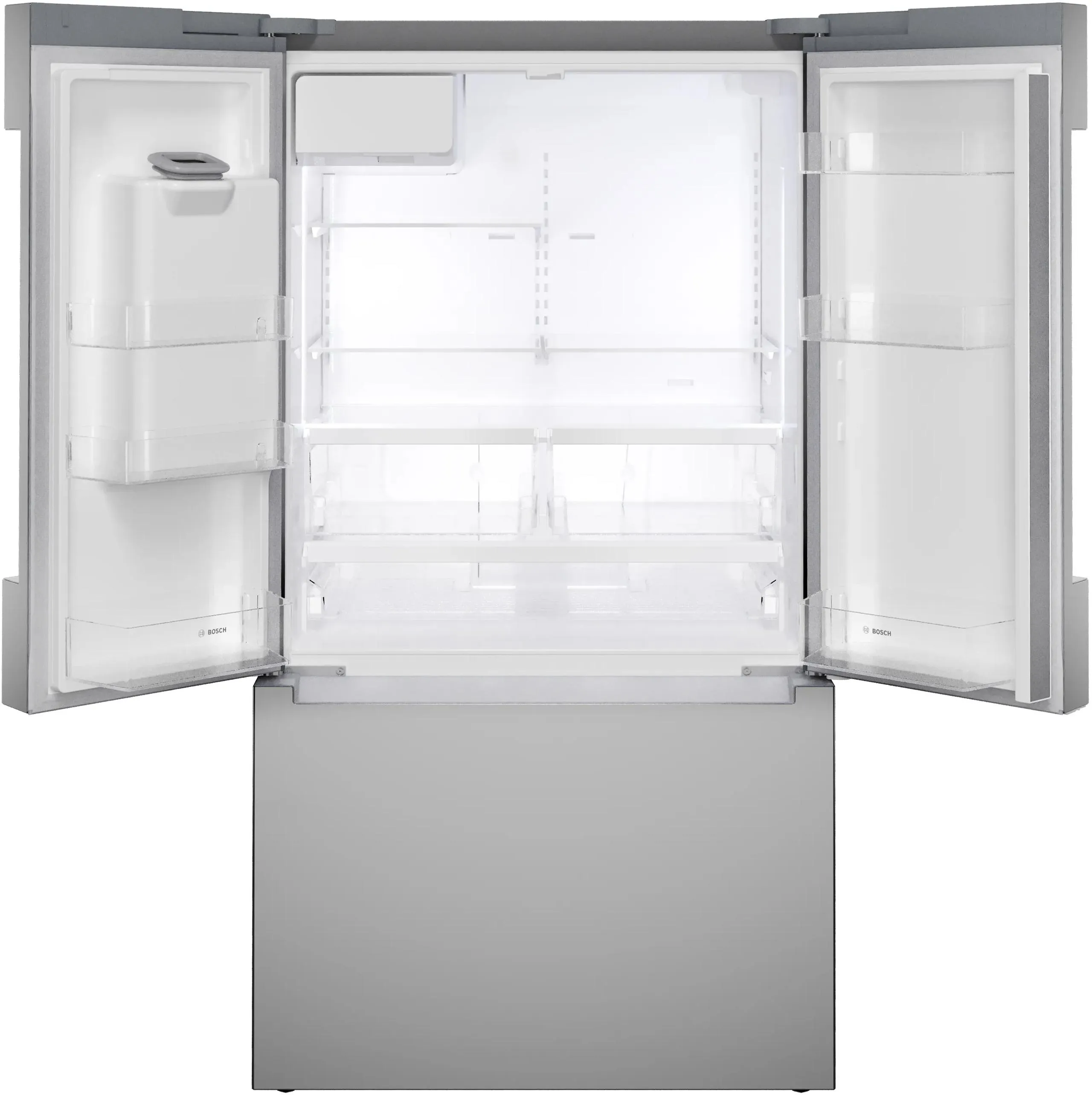 Bosch B36CD10ENS 100 Series French Door Bottom Mount Refrigerator 36 Stainless Steel (With Anti-Fingerprint). Total No Frost