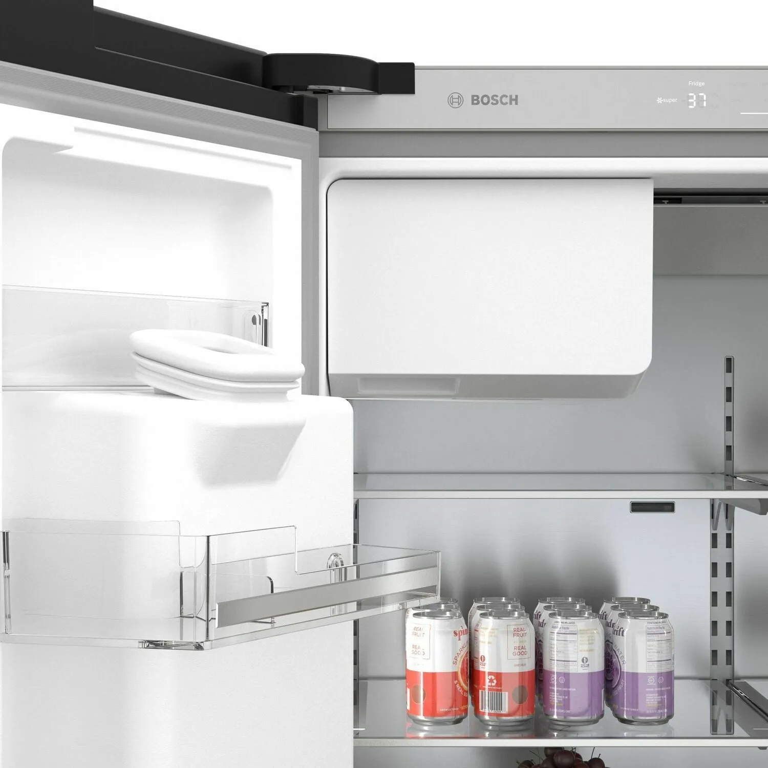 Bosch B36CD50SNB 500 Series French Door Bottom Mount Refrigerator 36'' Black Stainless Steel B36Cd50Snb