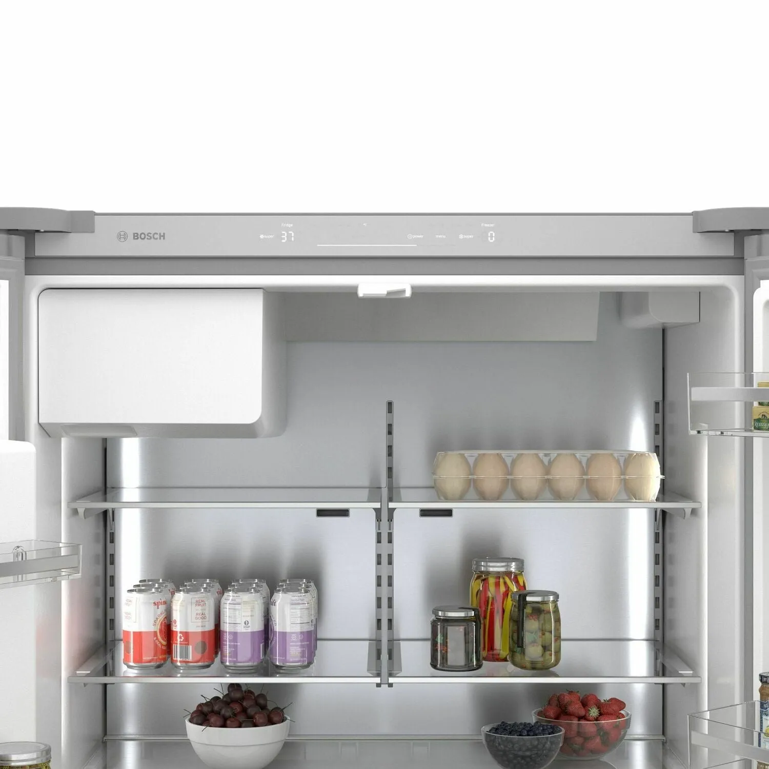 Bosch B36CD50SNS 500 Series French Door Bottom Mount Refrigerator 36'' Easy Clean Stainless Steel B36Cd50Sns