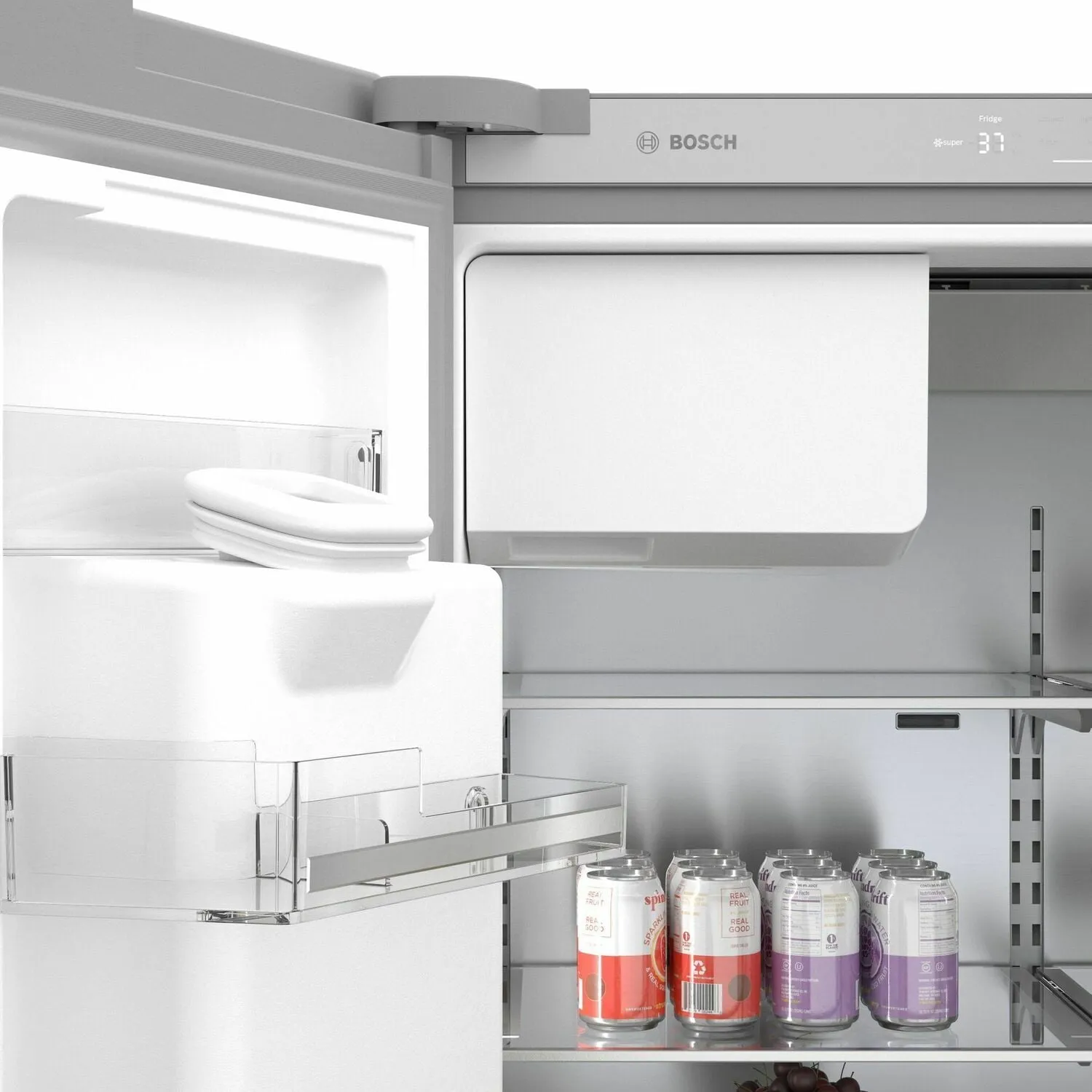 Bosch B36CD50SNS 500 Series French Door Bottom Mount Refrigerator 36'' Easy Clean Stainless Steel B36Cd50Sns