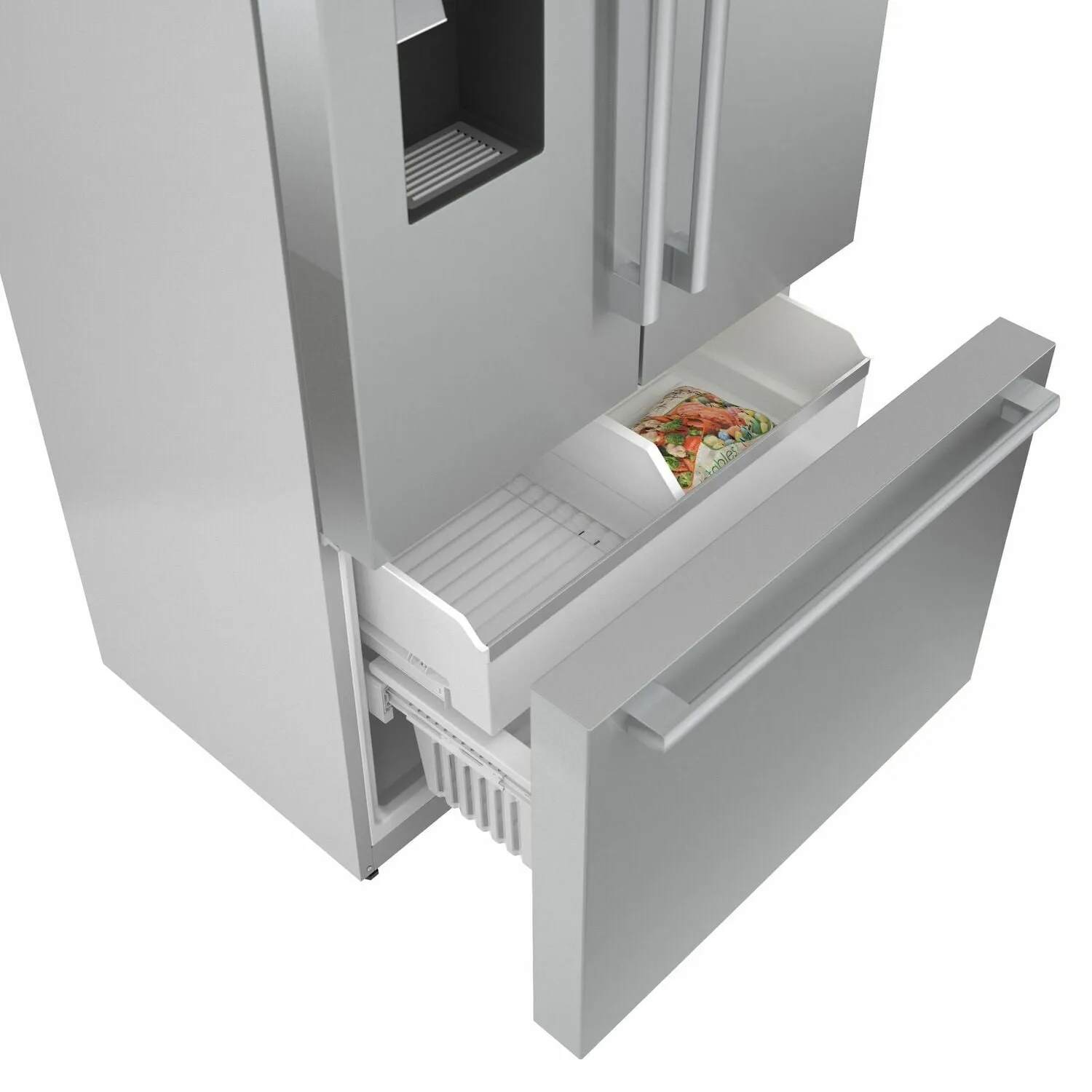 Bosch B36CD50SNS 500 Series French Door Bottom Mount Refrigerator 36'' Easy Clean Stainless Steel B36Cd50Sns