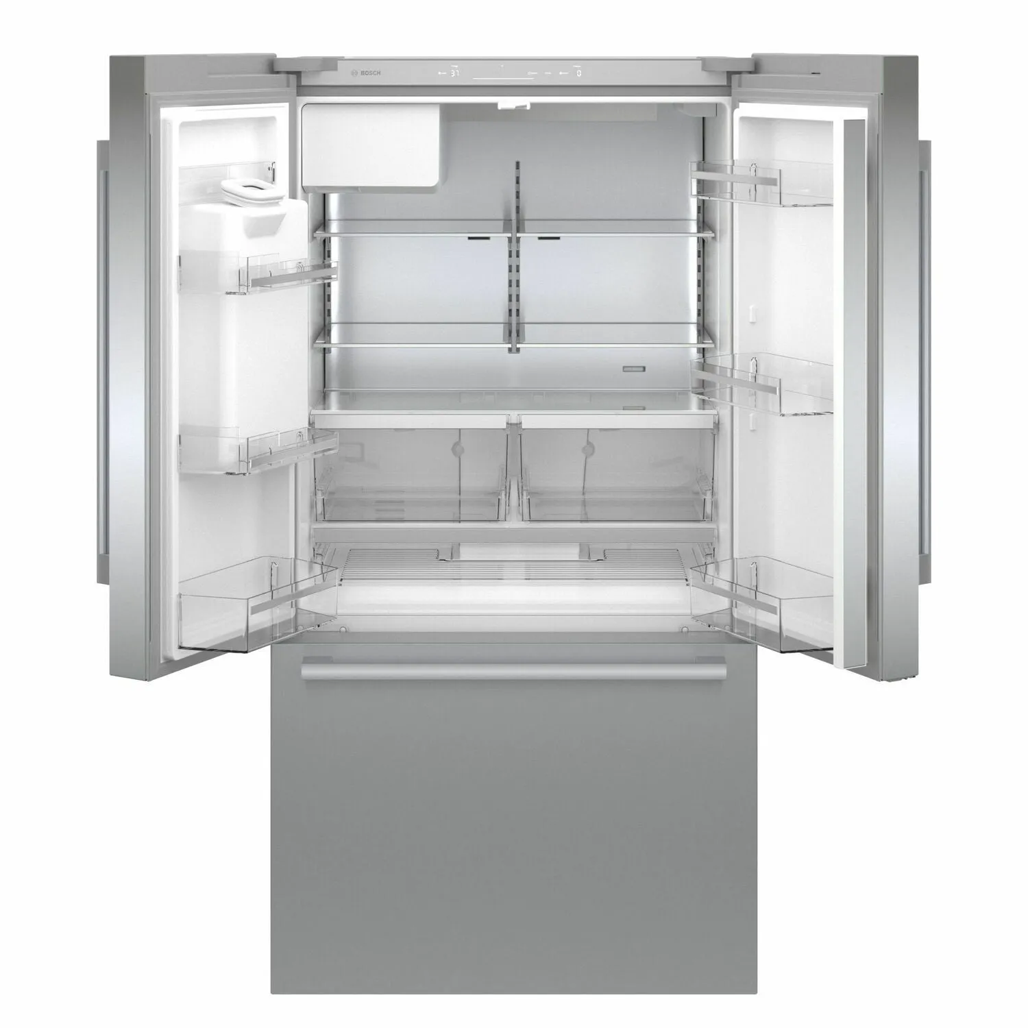 Bosch B36CD50SNS 500 Series French Door Bottom Mount Refrigerator 36'' Easy Clean Stainless Steel B36Cd50Sns