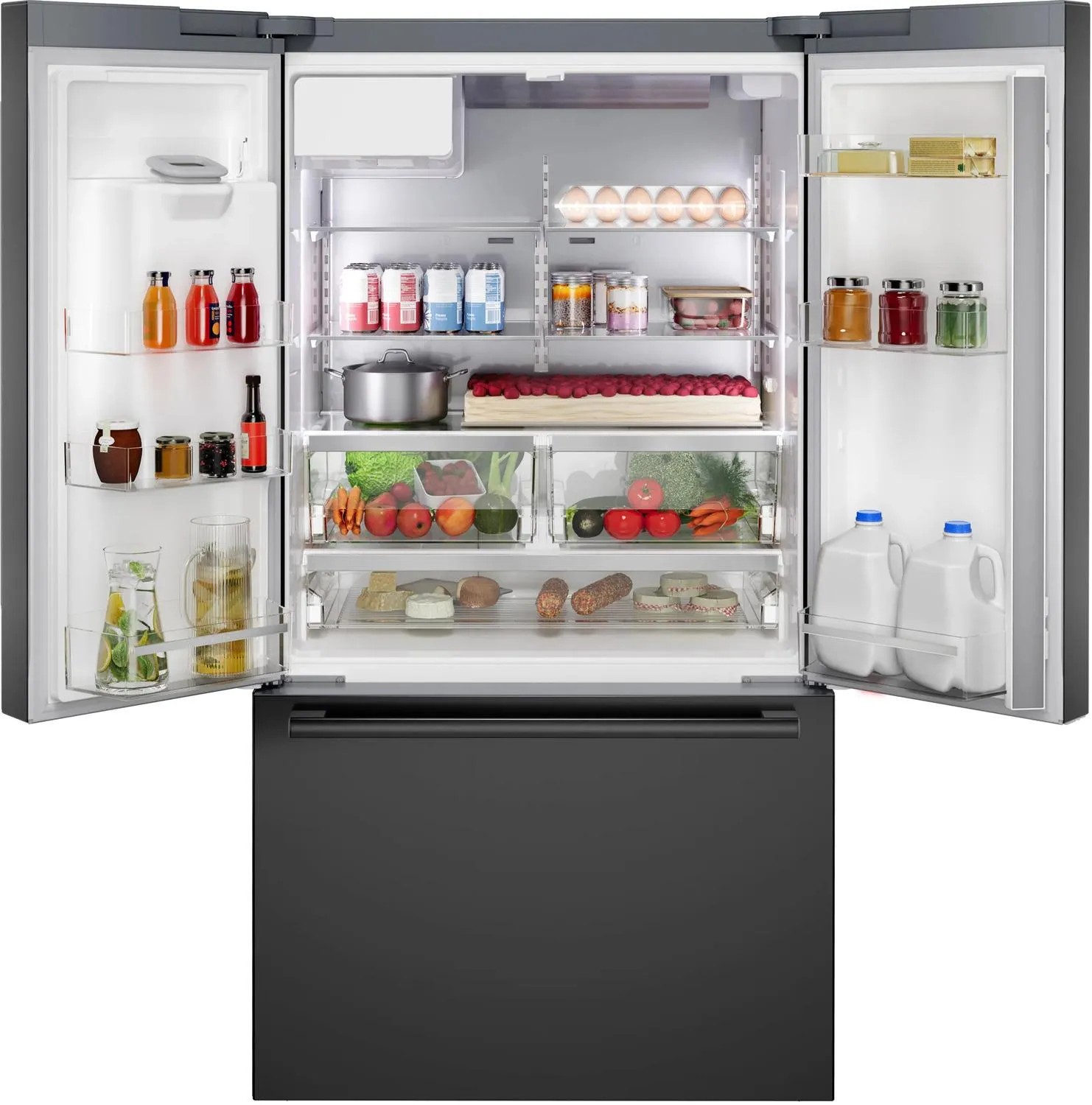 Bosch B36CD52SNB 500 Series French Door Bottom Mount Refrigerator 36 Black Stainless Steel. Total No Frost