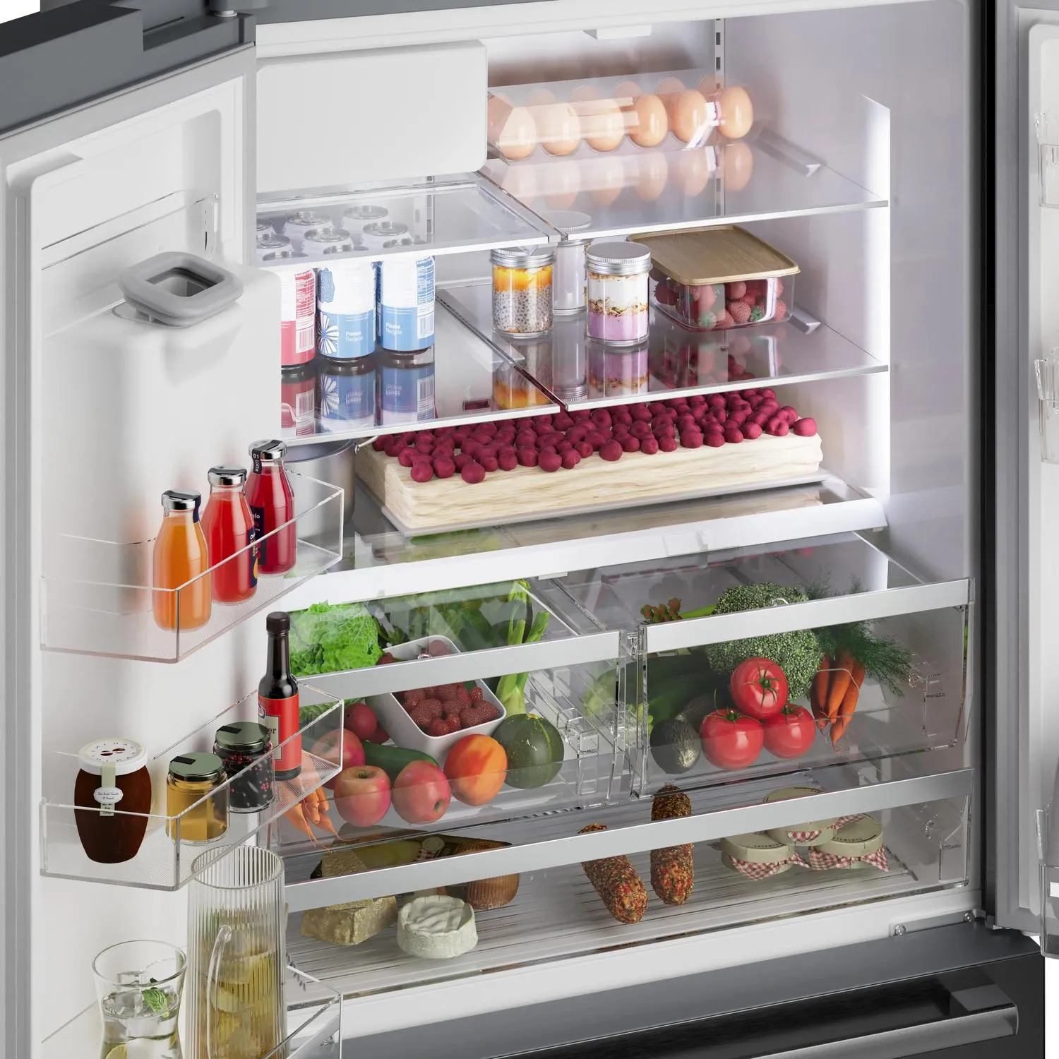 Bosch B36CD52SNB 500 Series French Door Bottom Mount Refrigerator 36 Black Stainless Steel. Total No Frost