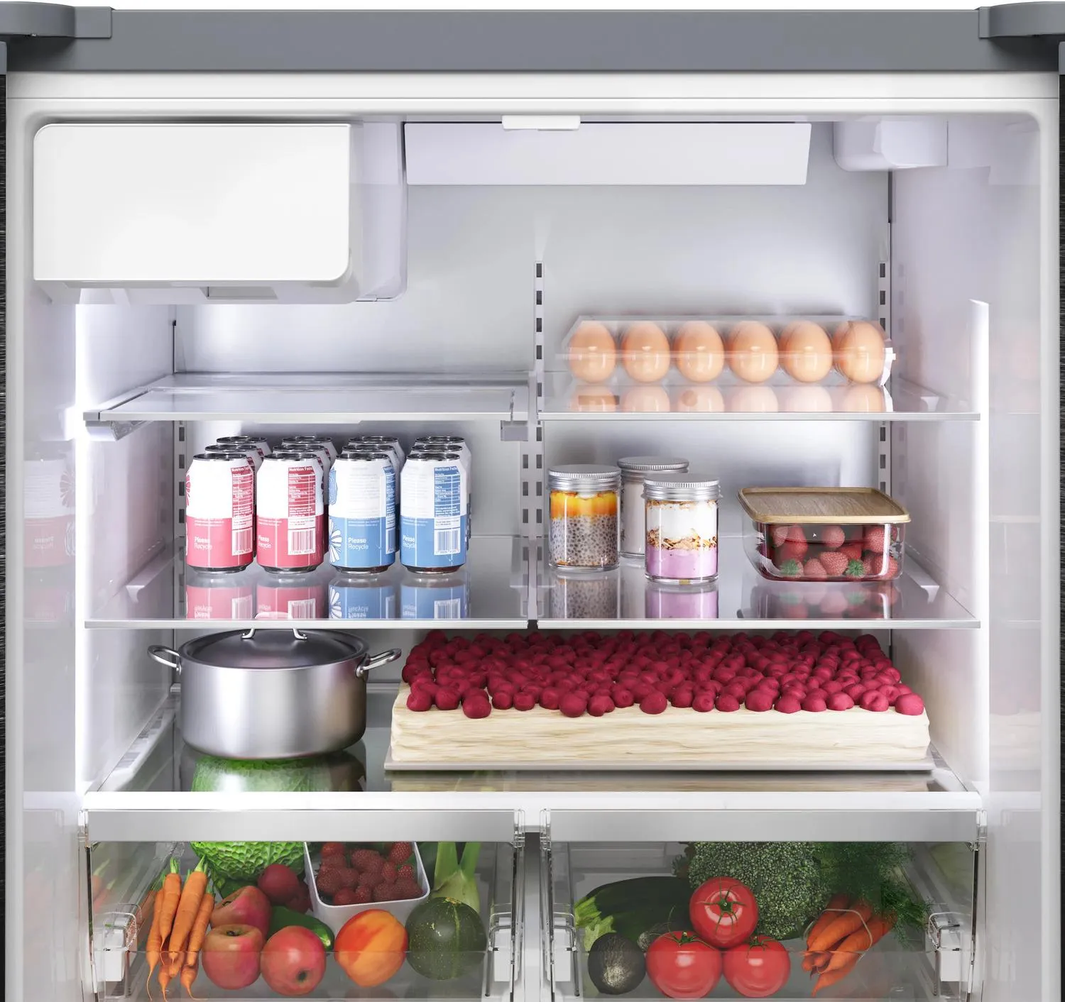 Bosch B36CD52SNS 500 Series French Door Bottom Mount Refrigerator 36 Stainless Steel (With Anti-Fingerprint). Total No Frost