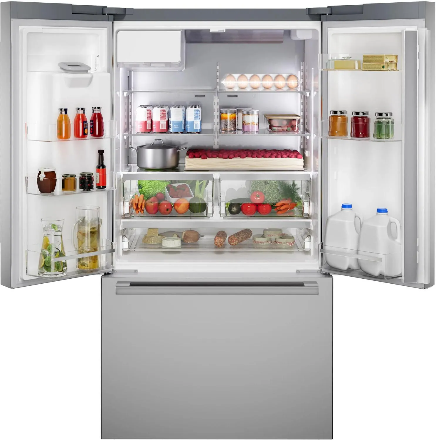 Bosch B36CD52SNS 500 Series French Door Bottom Mount Refrigerator 36 Stainless Steel (With Anti-Fingerprint). Total No Frost