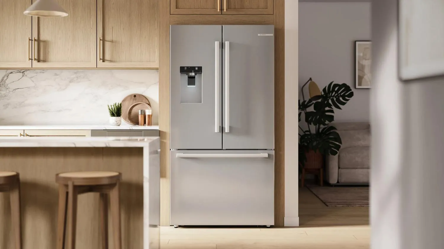 Bosch B36CD52SNS 500 Series French Door Bottom Mount Refrigerator 36 Stainless Steel (With Anti-Fingerprint). Total No Frost