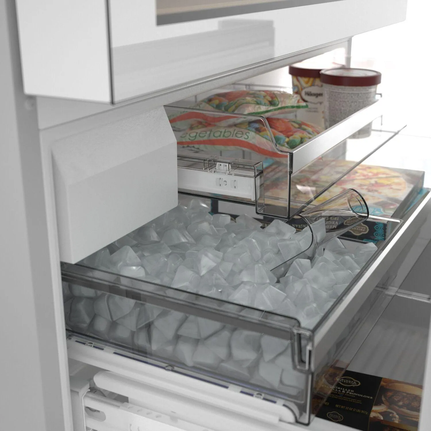 Bosch B36CL81ENW 800 Series French Door Bottom Mount Refrigerator. Glass Door 36 White