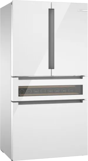 Bosch B36CL81ENW 800 Series French Door Bottom Mount Refrigerator. Glass Door 36 White