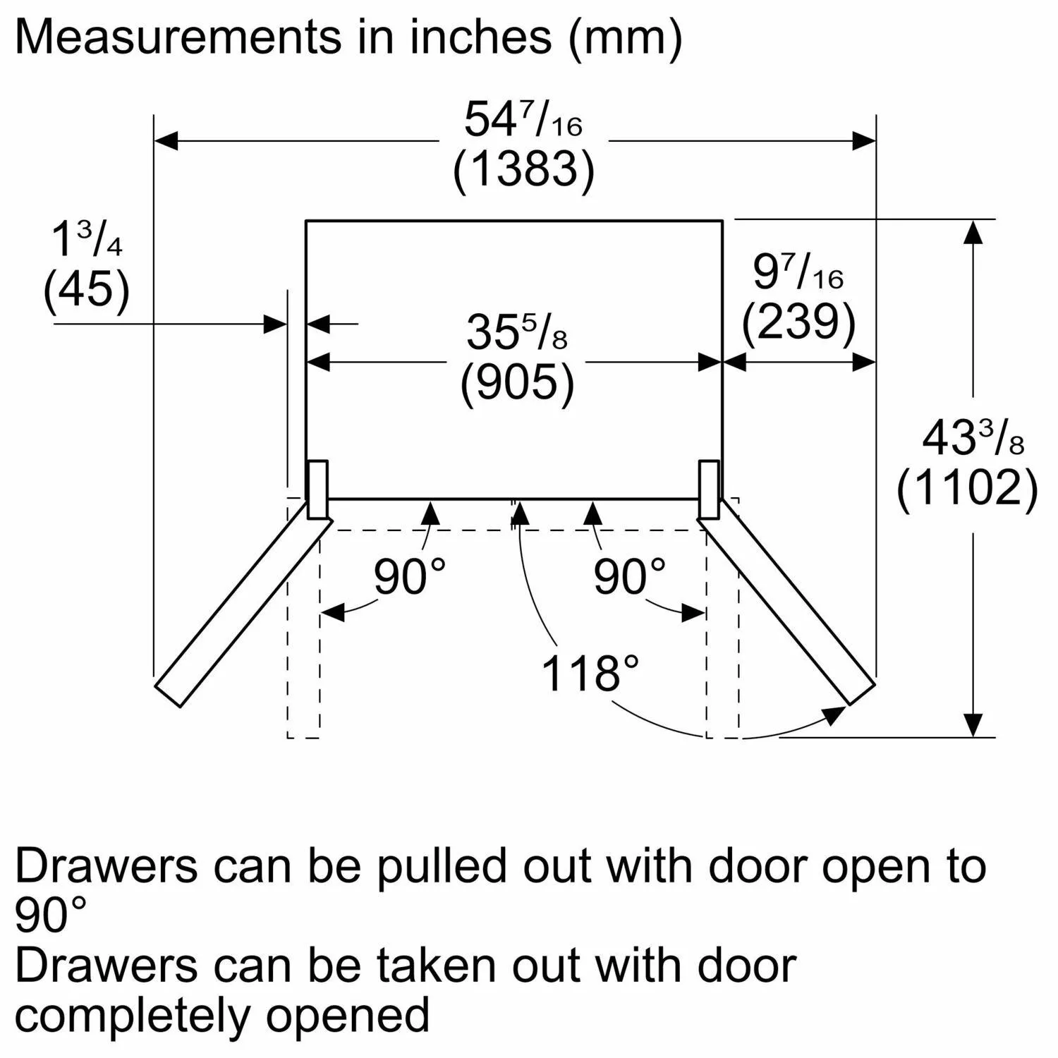 Bosch B36CT81ENS 800 Series French Door Bottom Mount Refrigerator 36 Easy Clean Stainless Steel