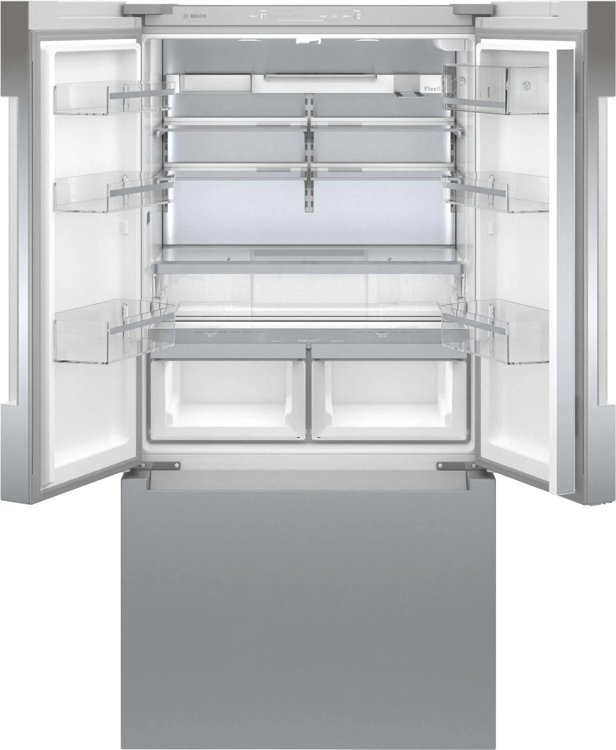 Bosch B36CT81ENS 800 Series French Door Bottom Mount Refrigerator 36 Easy Clean Stainless Steel