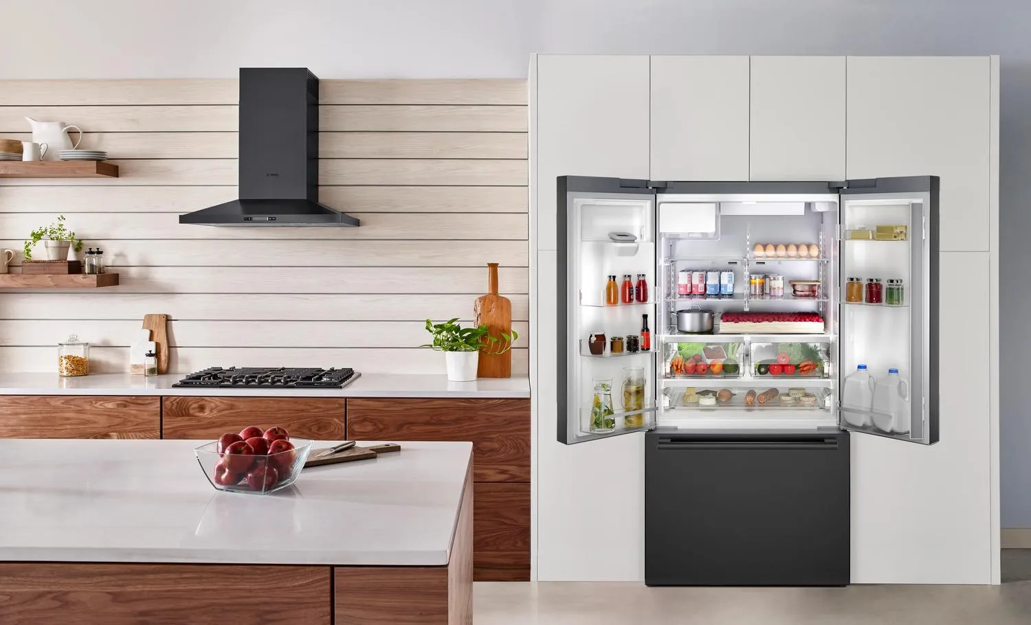 Bosch B36FD52SNB 500 Series French Door Bottom Mount Refrigerator 36 Black Stainless Steel