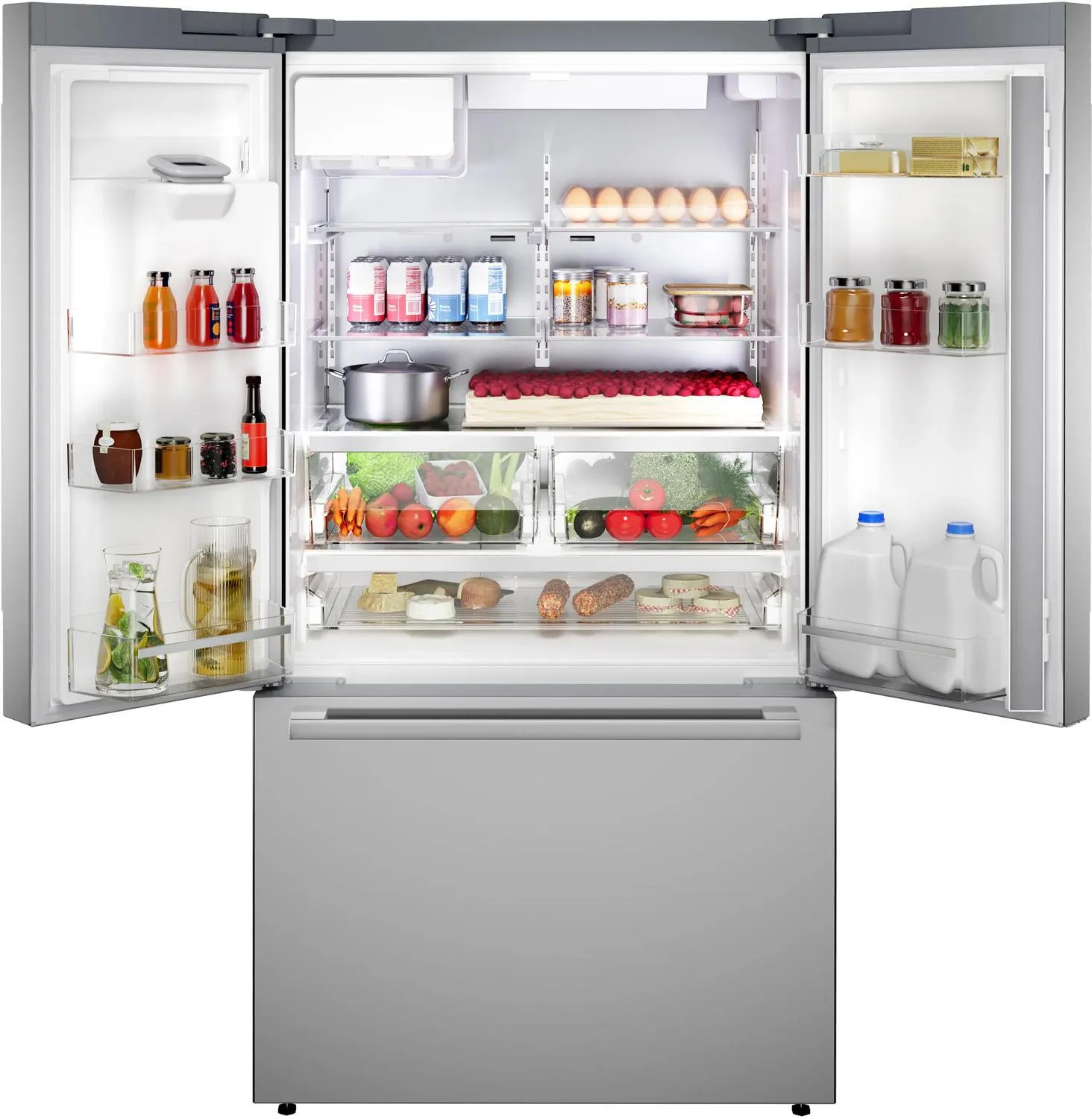 Bosch B36FD52SNS 500 Series French Door Bottom Mount Refrigerator 36 Stainless Steel (With Anti-Fingerprint)