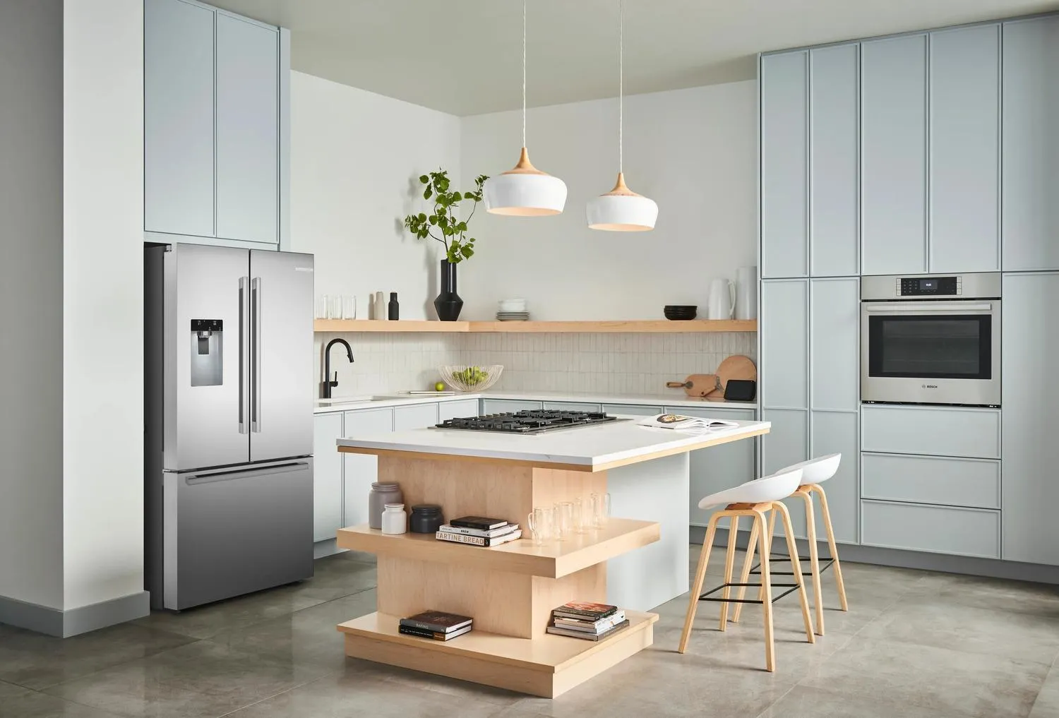 Bosch B36FD52SNS 500 Series French Door Bottom Mount Refrigerator 36 Stainless Steel (With Anti-Fingerprint)