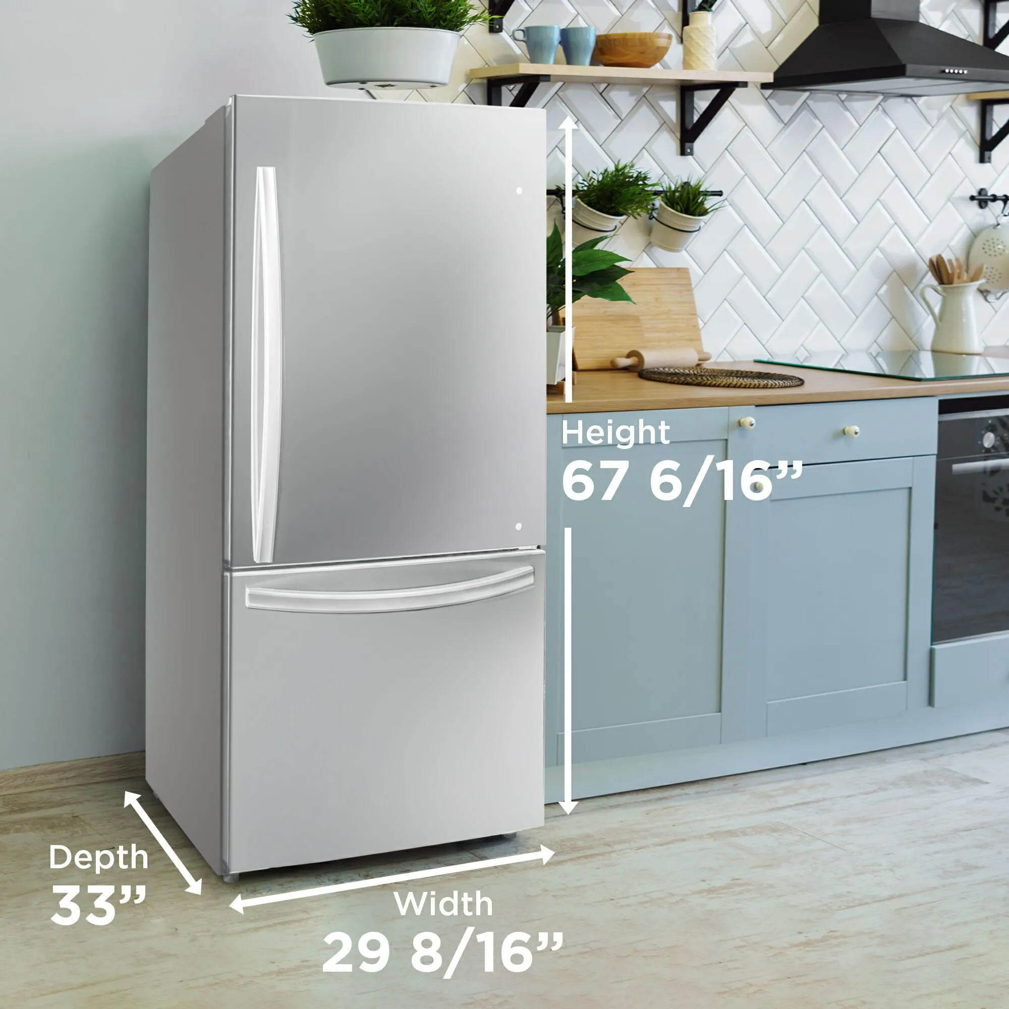 Danby DBM187E1SSDB Danby Designer 18.7 Cu. Ft. Apartment Fridge Bottom Mount In Stainless Steel