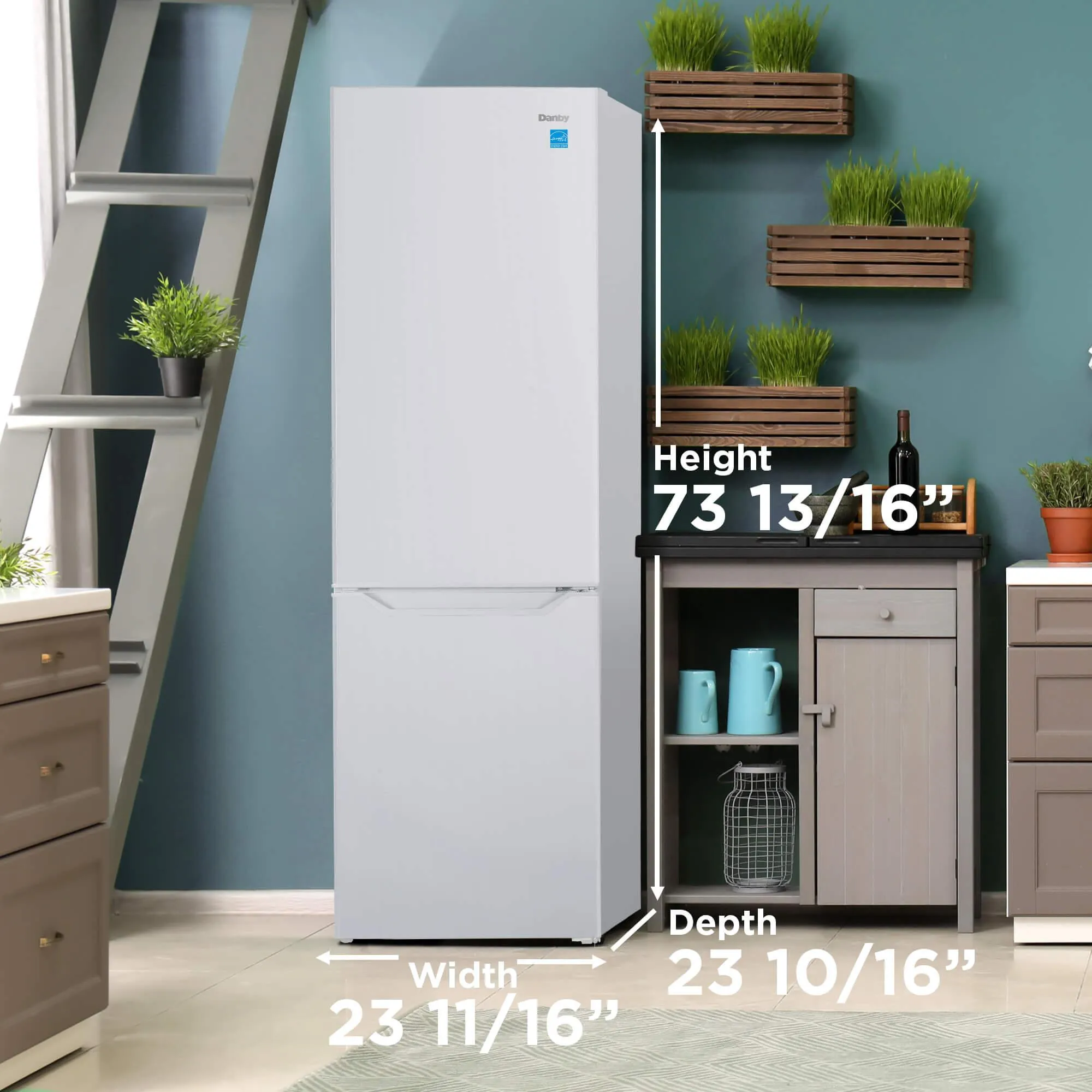 Danby DBMF100B1WDB Danby 10 Cu Ft Bottom Mount Refrigerator
