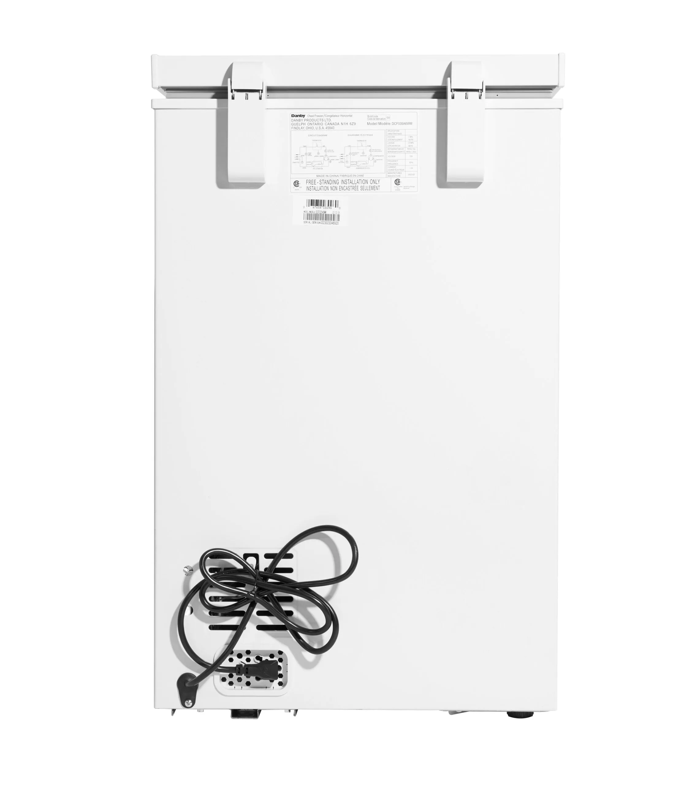 Danby DCF035A6WM Danby 3.5 Cu. Ft. Square Model Chest Freezer Doe
