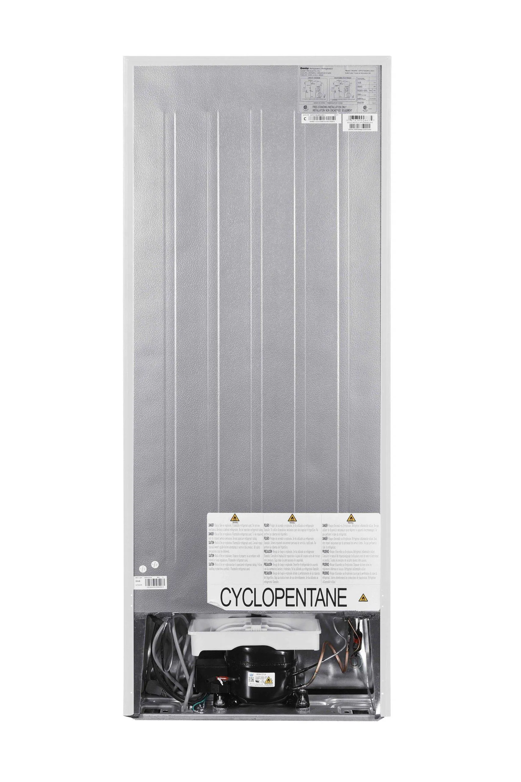 Danby DPF074B2WDB6 Danby 7.4 Cu Ft Top Mount Refrigerator