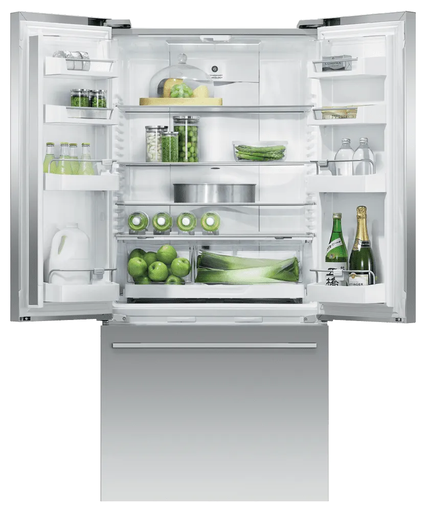 Fisher & Paykel RF170ADJX4 Freestanding French Door Refrigerator Freezer. 32. 16.9 Cu Ft. Ice
