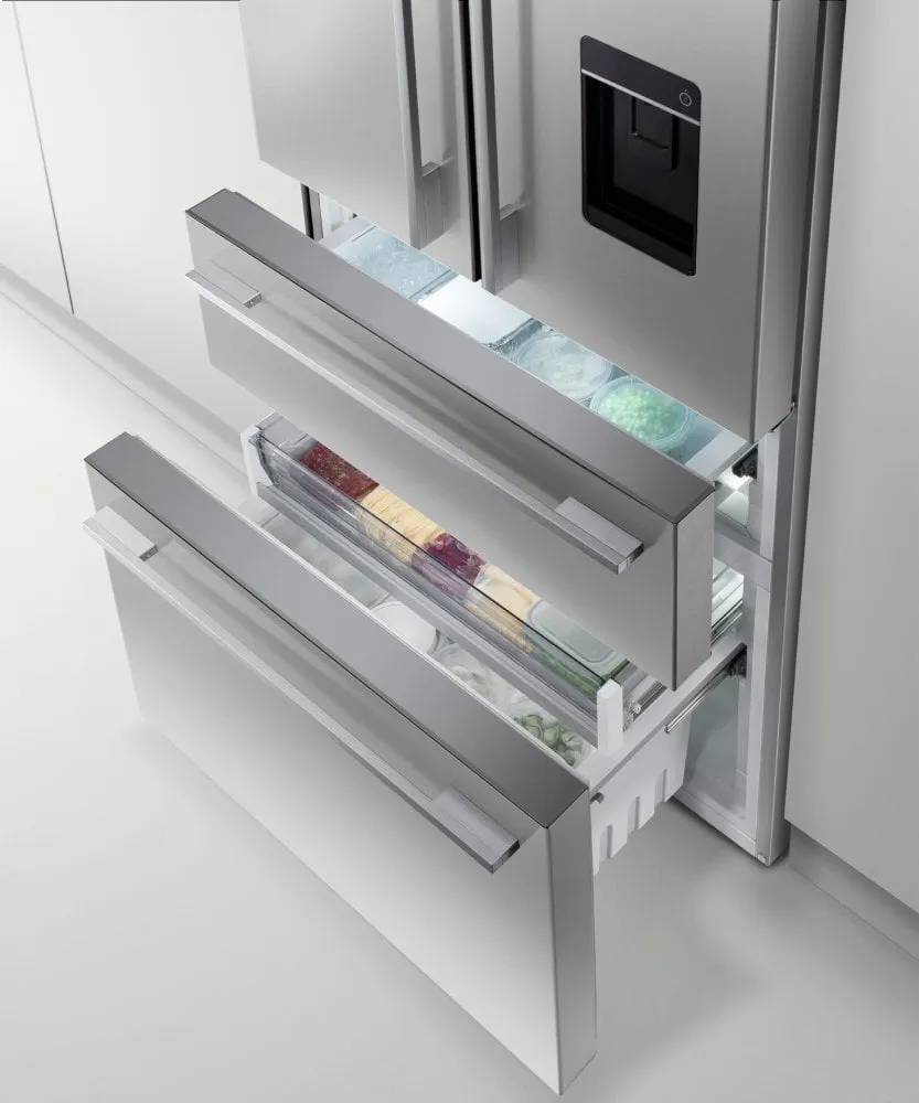Fisher & Paykel RF172GDUX1 Freestanding French Door Refrigerator Freezer. 32. 16.9 Cu Ft. Ice & Water