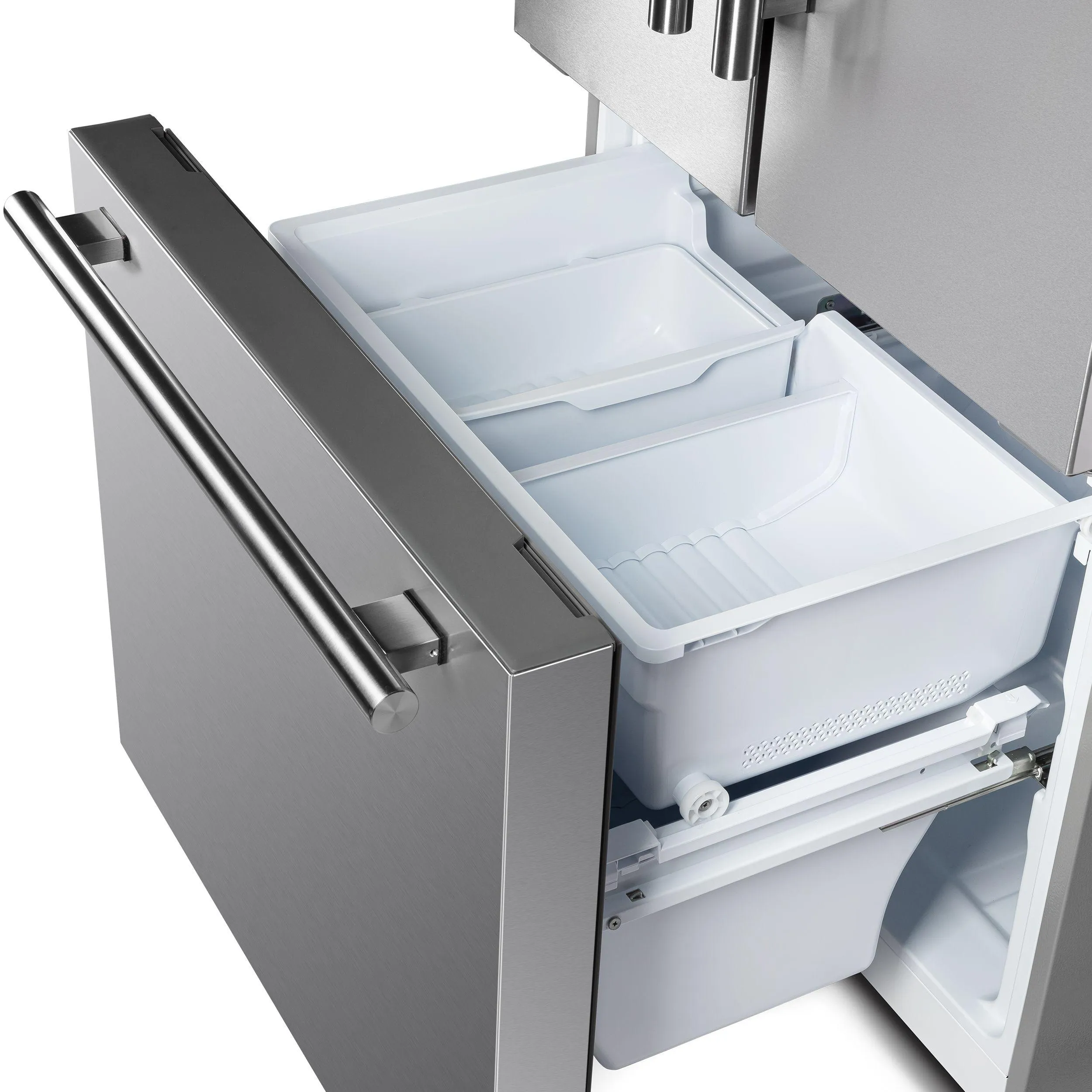 Forno FFFFD197431SB No Frost Refridgerator 31 French Door 17.5Cf. Vcm Stainless Steel With Ice Maker