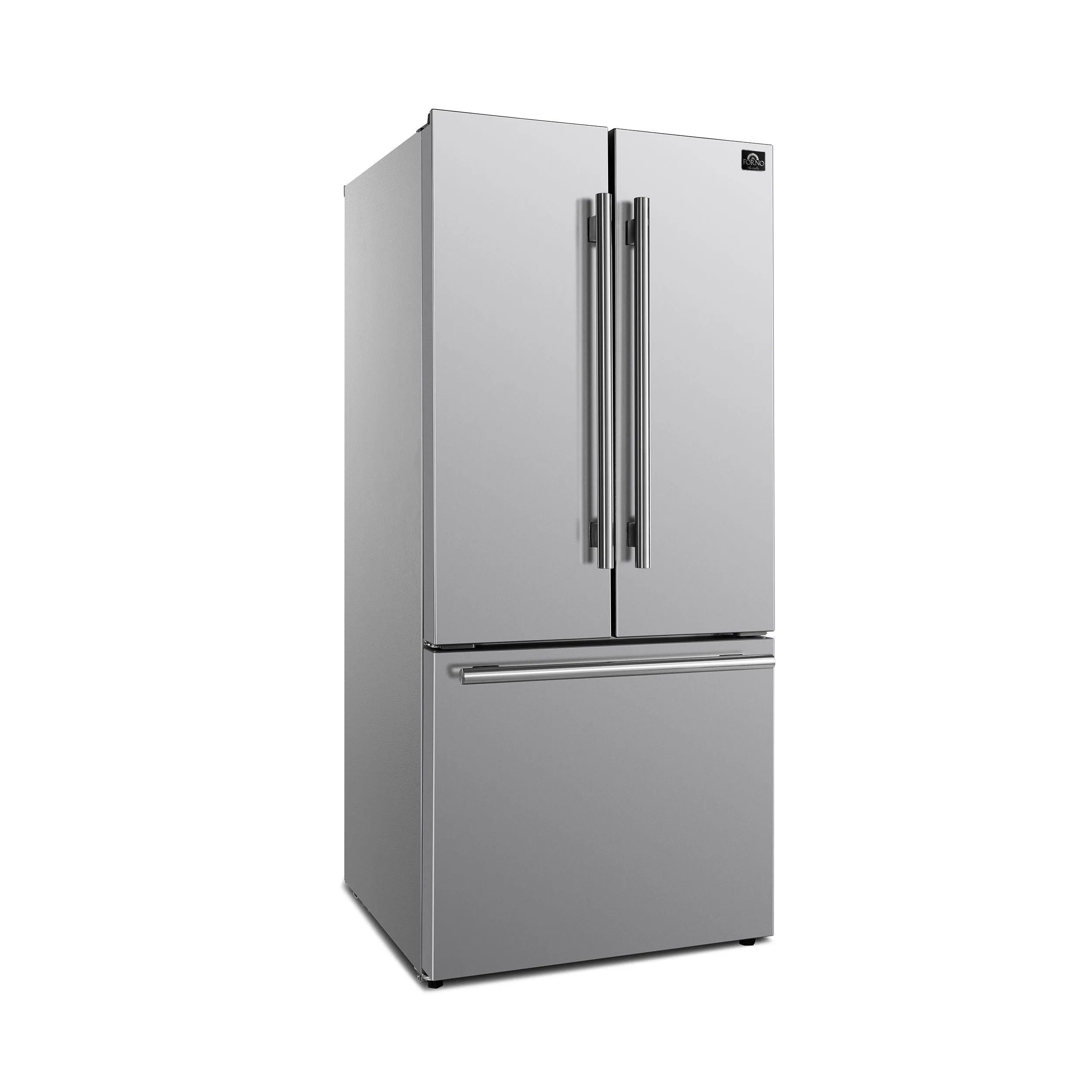 Forno FFFFD197431SB No Frost Refridgerator 31 French Door 17.5Cf. Vcm Stainless Steel With Ice Maker
