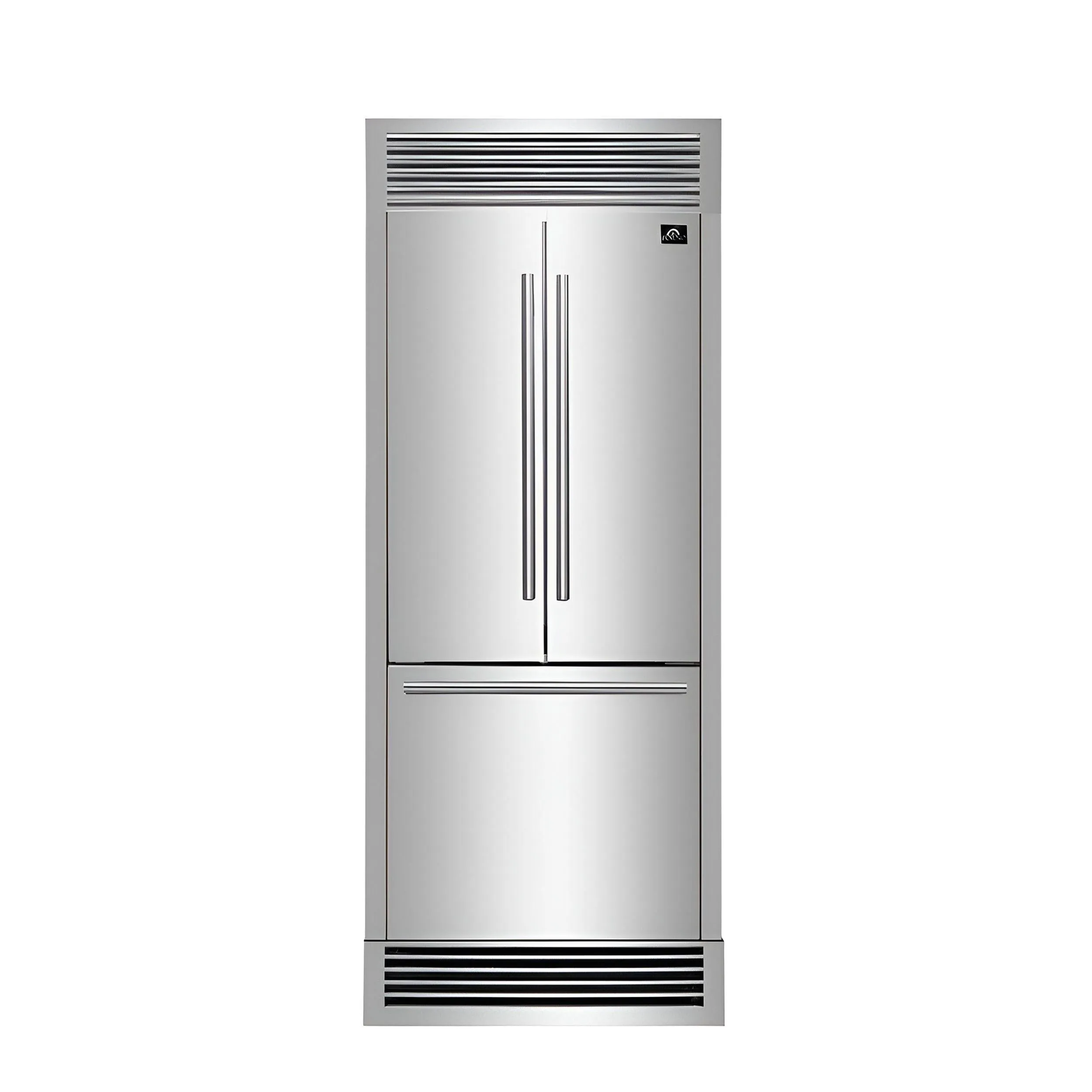 Forno FFFFD197435SG No Frost Refridgerator With Grill 35 French Door 17.5Cf. Vcm Stainless Steel With Ice Maker
