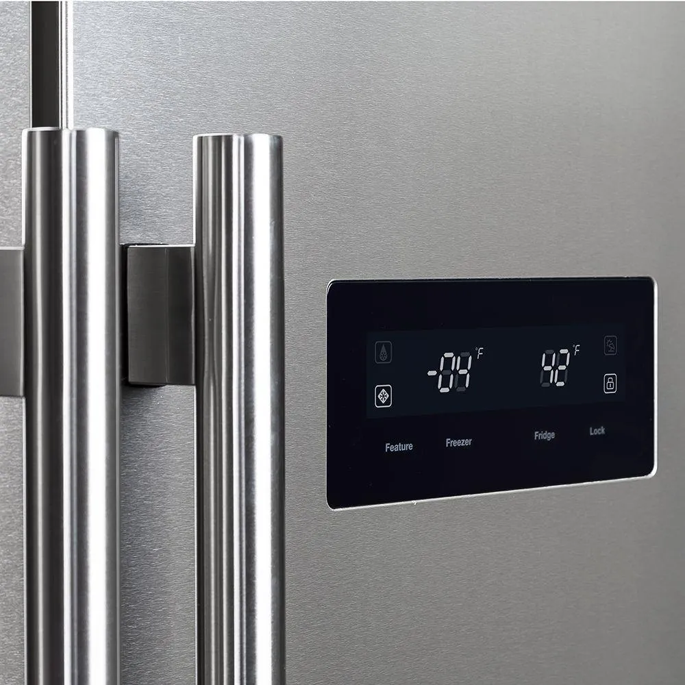 Forno FFRBI180533SB Forno Salerno 33 Side-By-Side 15.6 Cu.Ft. Stainless Steel Refrigerator