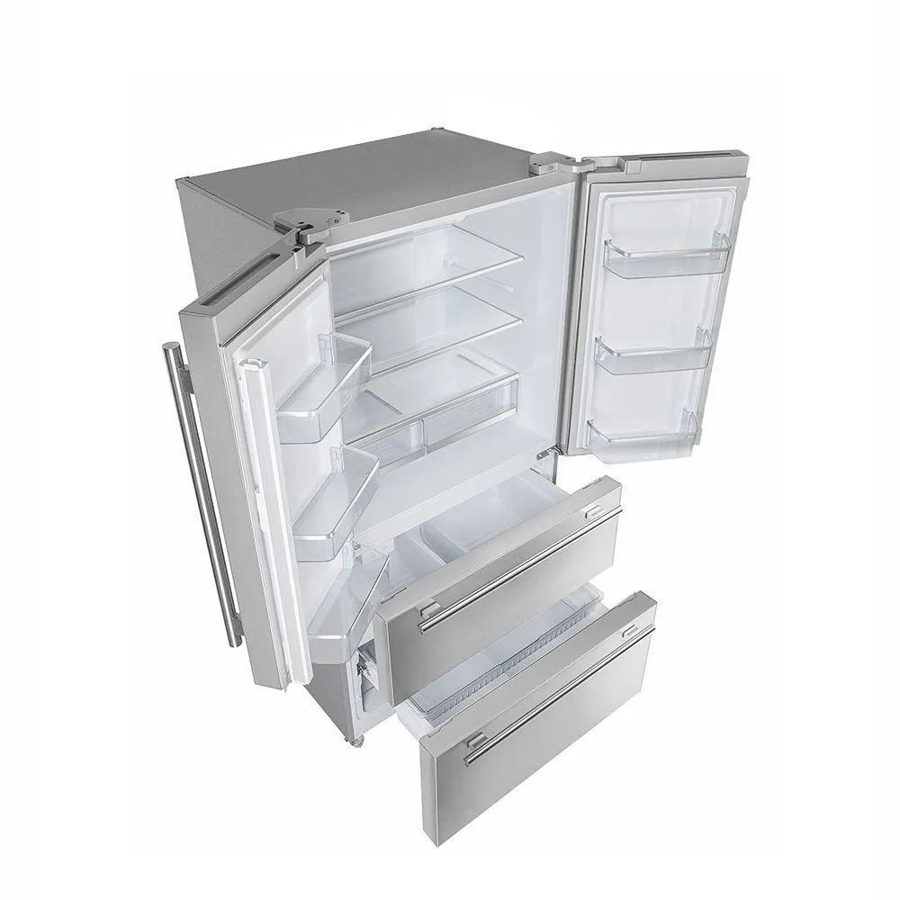 Forno FFRBI182036SB Forno Moena 36 French Door 19.2 Cu.Ft. Stainless Steel Refrigerator
