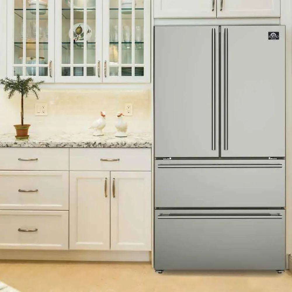 Forno FFRBI182036SB Forno Moena 36 French Door 19.2 Cu.Ft. Stainless Steel Refrigerator