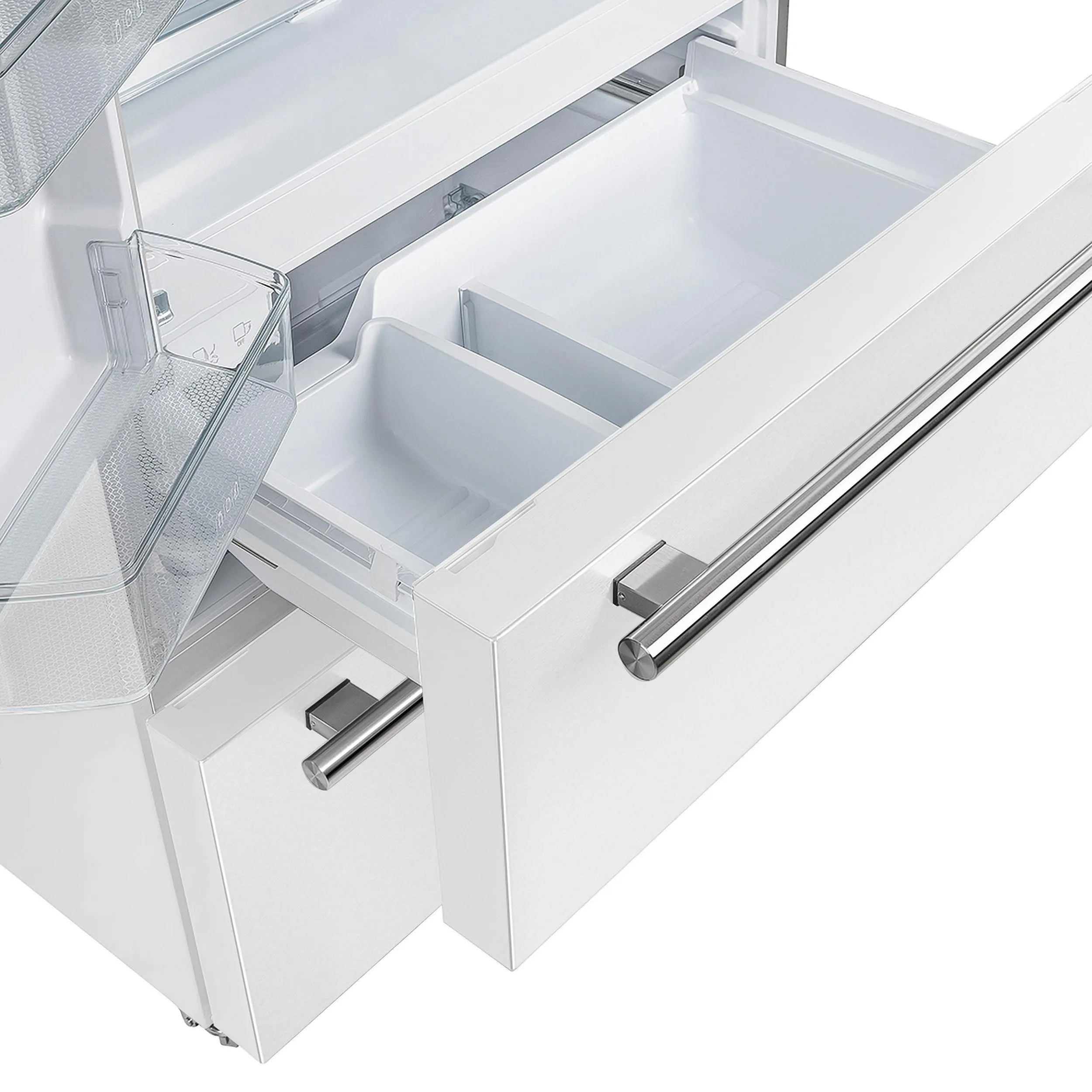 Forno FFRBI182036WHT Espresso Moena 36-Inch French Door Refrigerator In White. 19.2 Cu.Ft