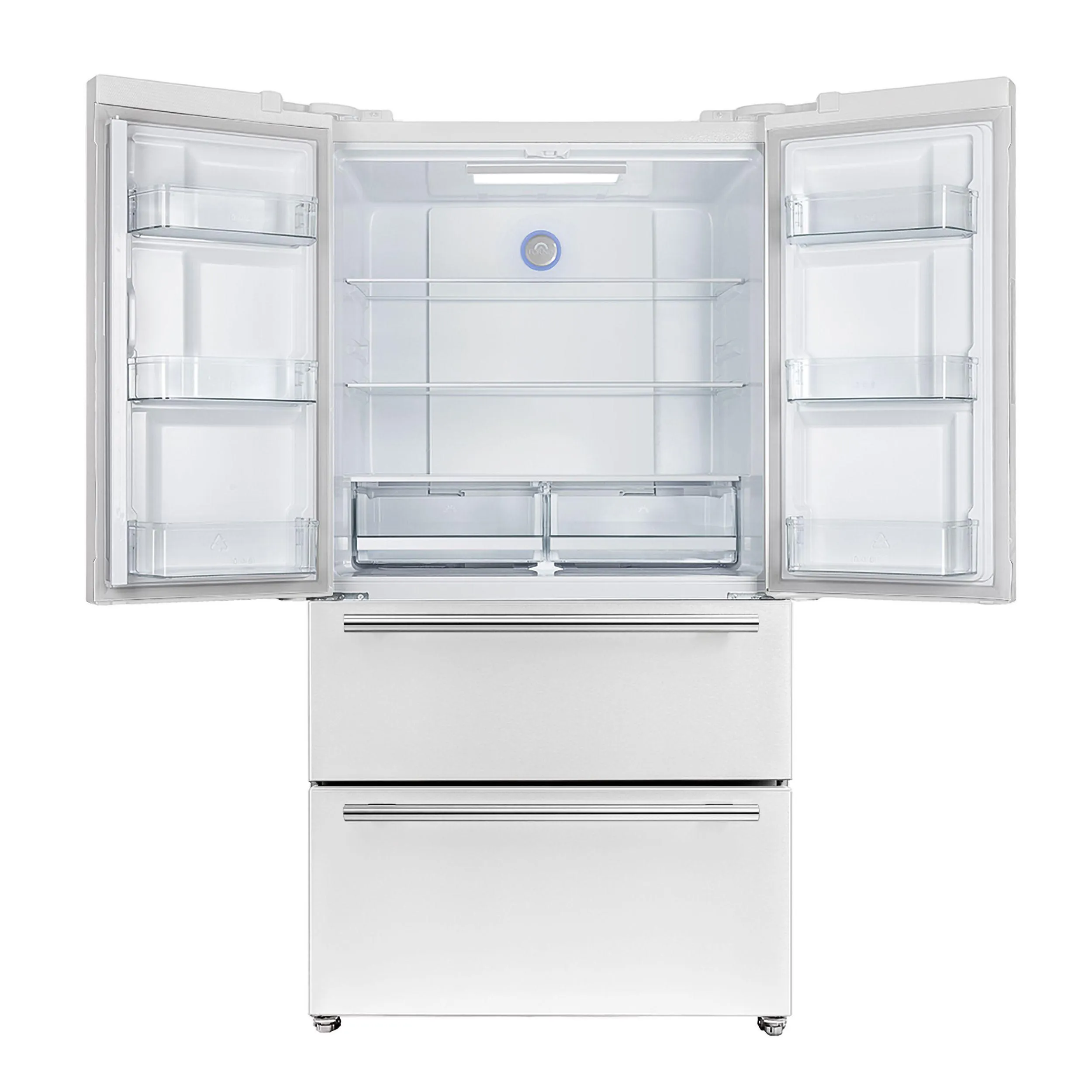 Forno FFRBI182036WHT Espresso Moena 36-Inch French Door Refrigerator In White. 19.2 Cu.Ft
