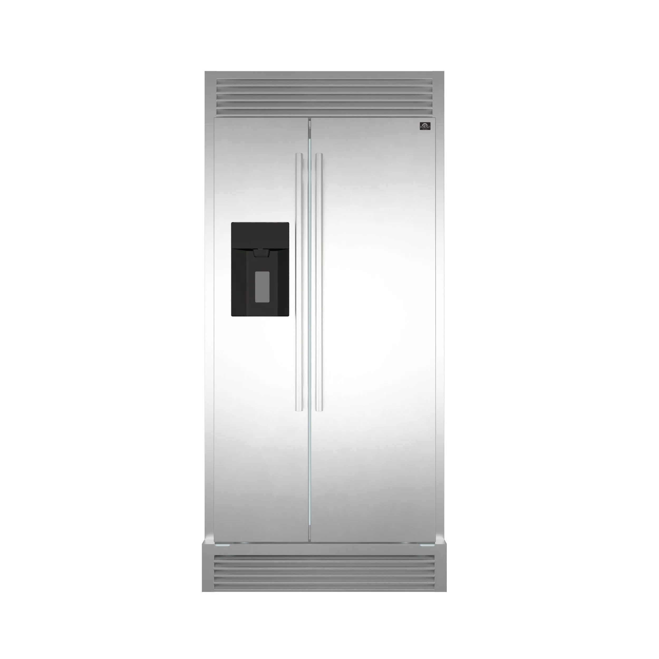 Forno FFRBI184436SB Salerno 36 Side By Side 20 Cu.Ft Stainless Steel Refrigerator With Ice Maker