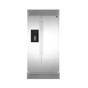 Forno FFRBI184436SB Salerno 36 Side By Side 20 Cu.Ft Stainless Steel Refrigerator With Ice Maker