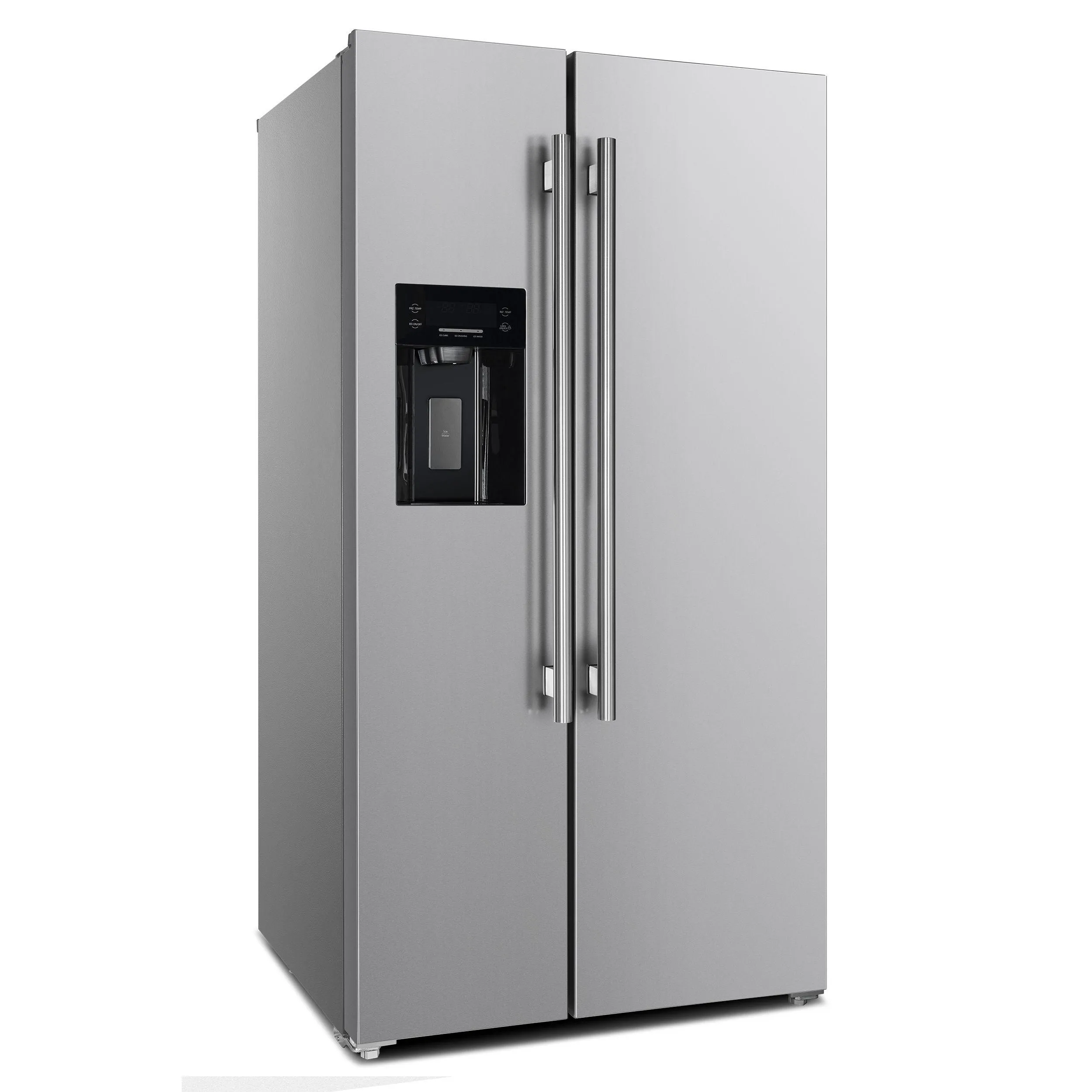 Forno FFRBI184440SG Salerno 36 Side By Side 20 Cu.Ft Stainless Steel Refrigerator With Ice Maker & Decorative Grill